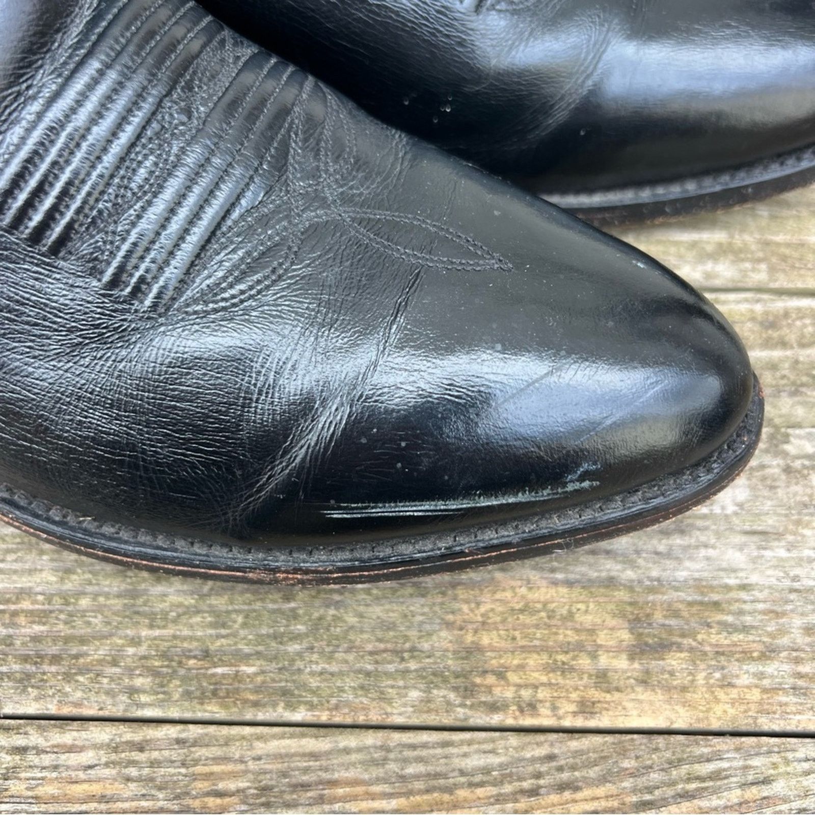 Dan Post Dan Post 11 1/2 EW Mignon Black Round Toe Cowboy Boots Size US 11.5 / EU 44-45 - 2 Thumbnail