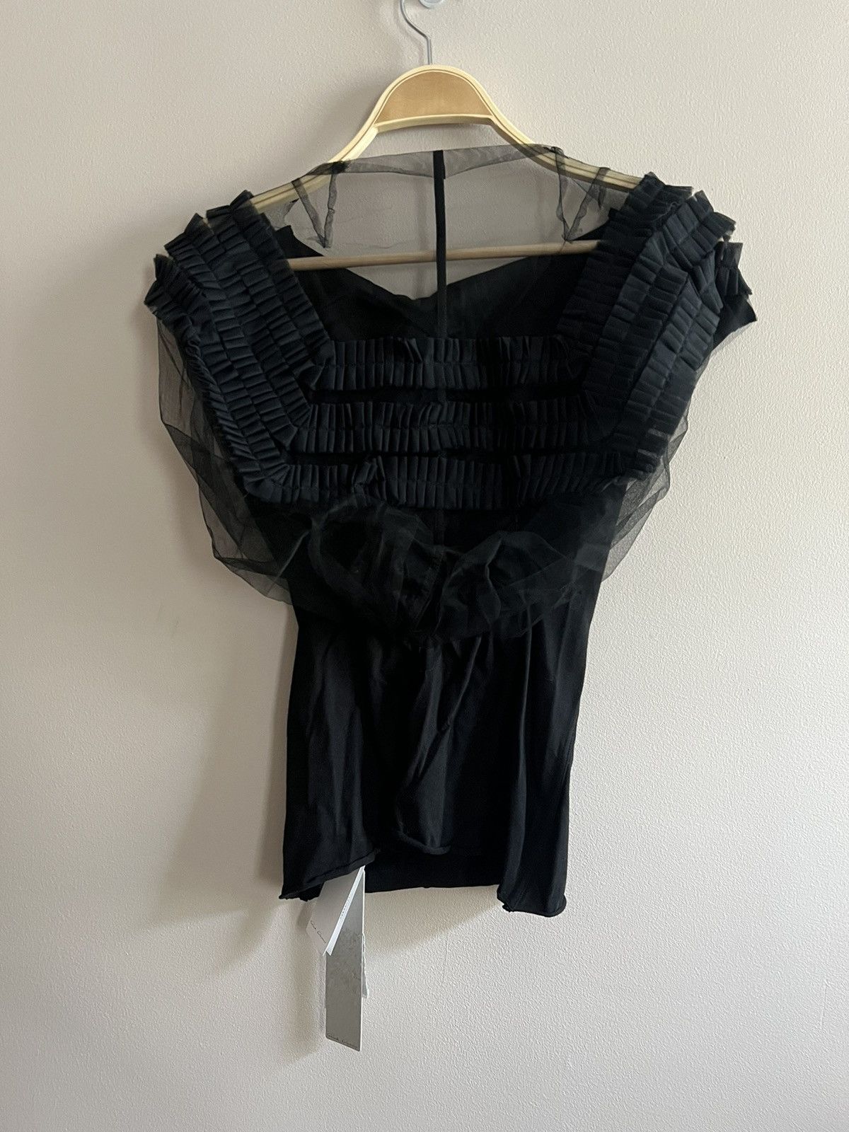 Rick Owens Rick Owens Boat-Neck Sheer Ruffle Top Size S / US 4 / IT 40 - 6 Thumbnail