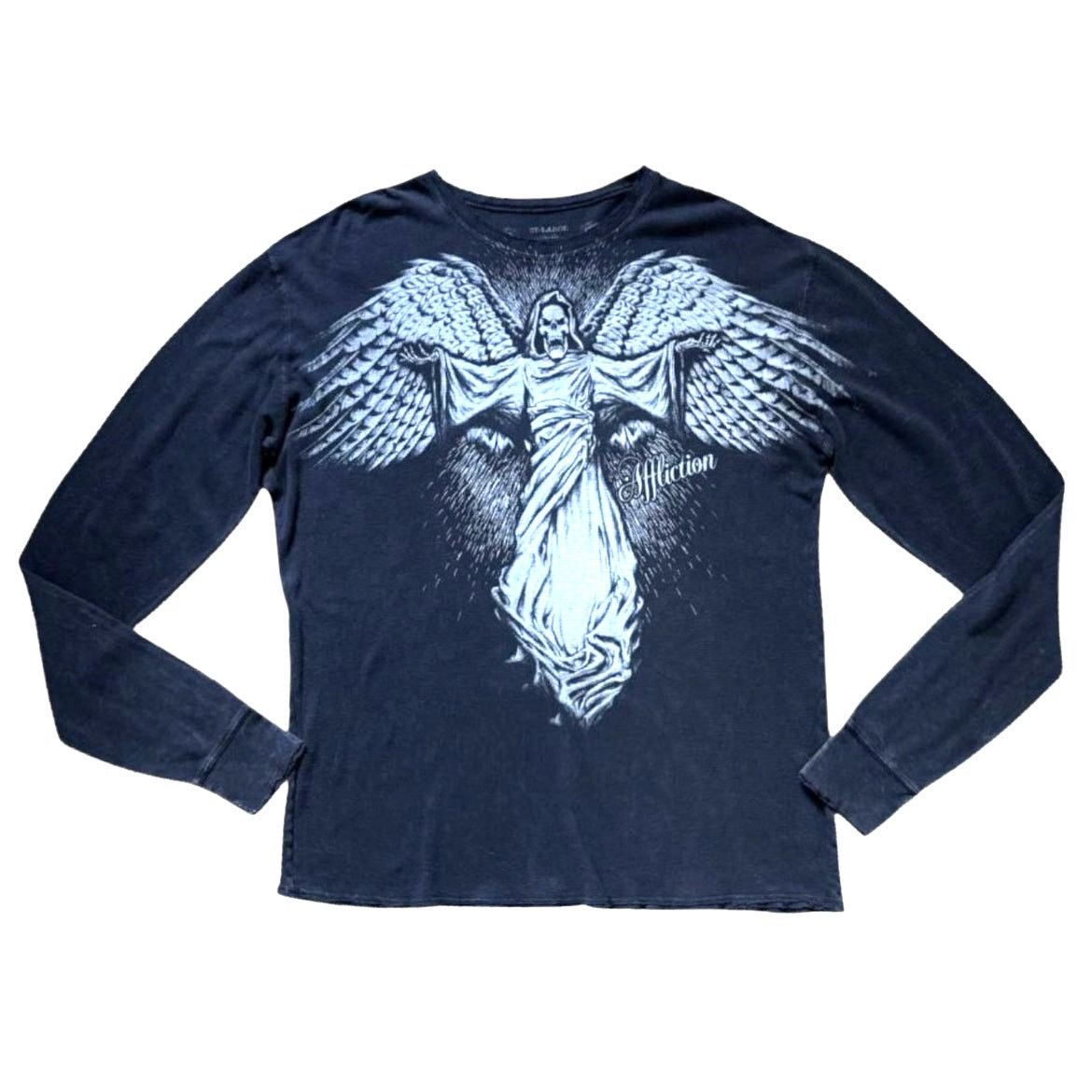 Affliction Affliction Blue/Gray Long-Sleeve Top | Size 2XL Size US XXL / EU 58 / 5 - 1 Thumbnail