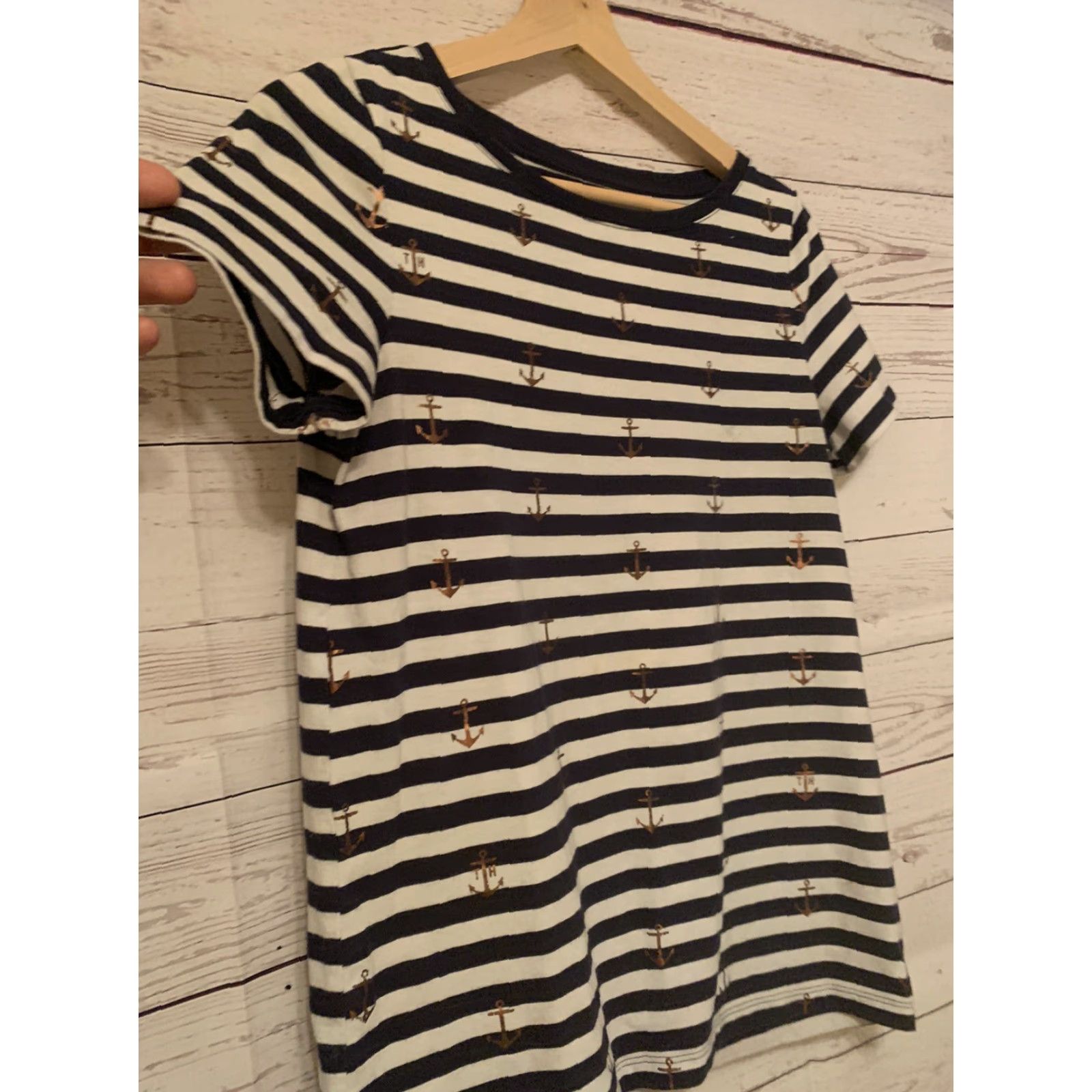 Tommy Hilfiger Tommy Hilfiger Shirt Women's Striped Crew Neck Short Sleeve Navy White Relaxed Fit Size S Multicolor Logo All Seasons Size S / US 4 / IT 40 - 3 Thumbnail