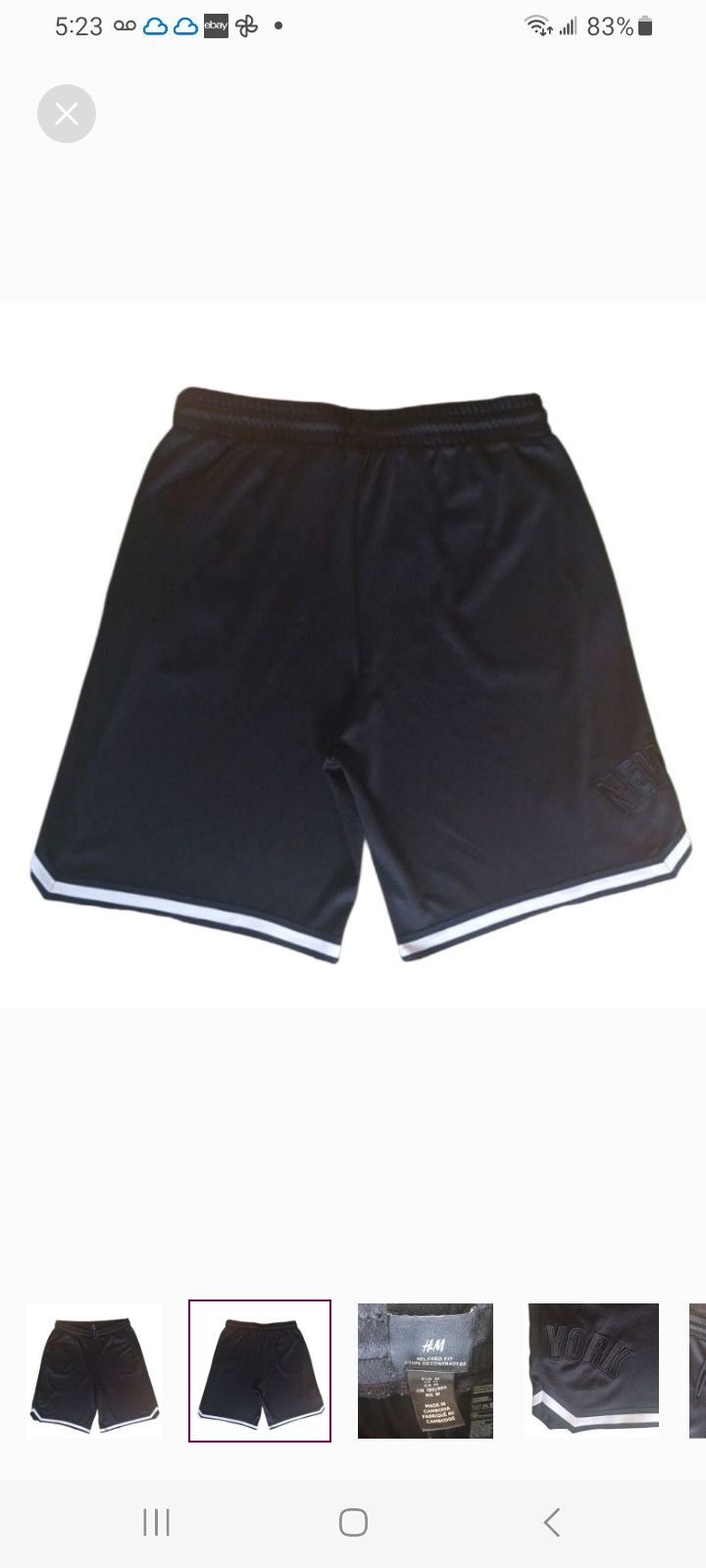 H&M H&M Relaxed Fit Athletic Shorts Size US 34 / EU 50 - 2 Thumbnail