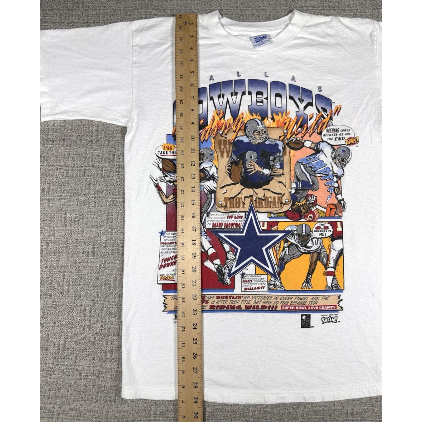 Salem Sportswear Salem Dallas Cowboys Aikman Triplets Comic Strip Sz M USA Size US M / EU 48-50 / 2 - 3 Thumbnail