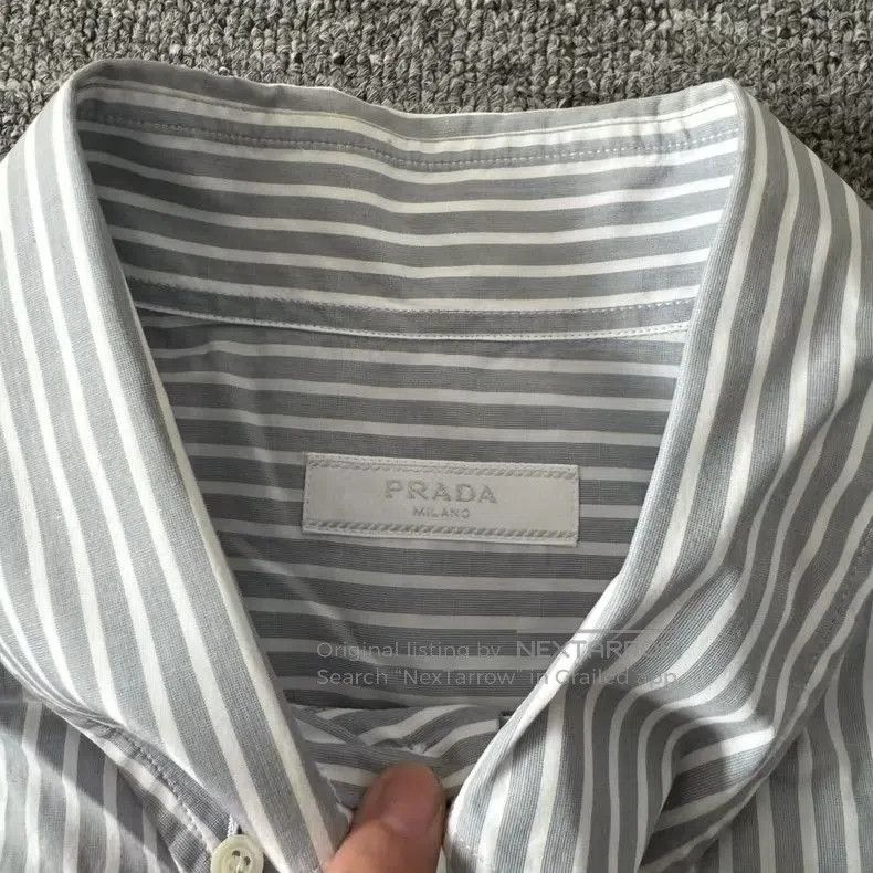 Prada Prada Striped Cartoon Print Long Sleeve Shirt. Size US XXL / EU 58 / 5 - 4 Thumbnail