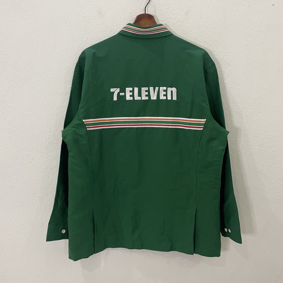 Vintage 7 Eleven Embroidery Big Logo Zipper Ups Sweater