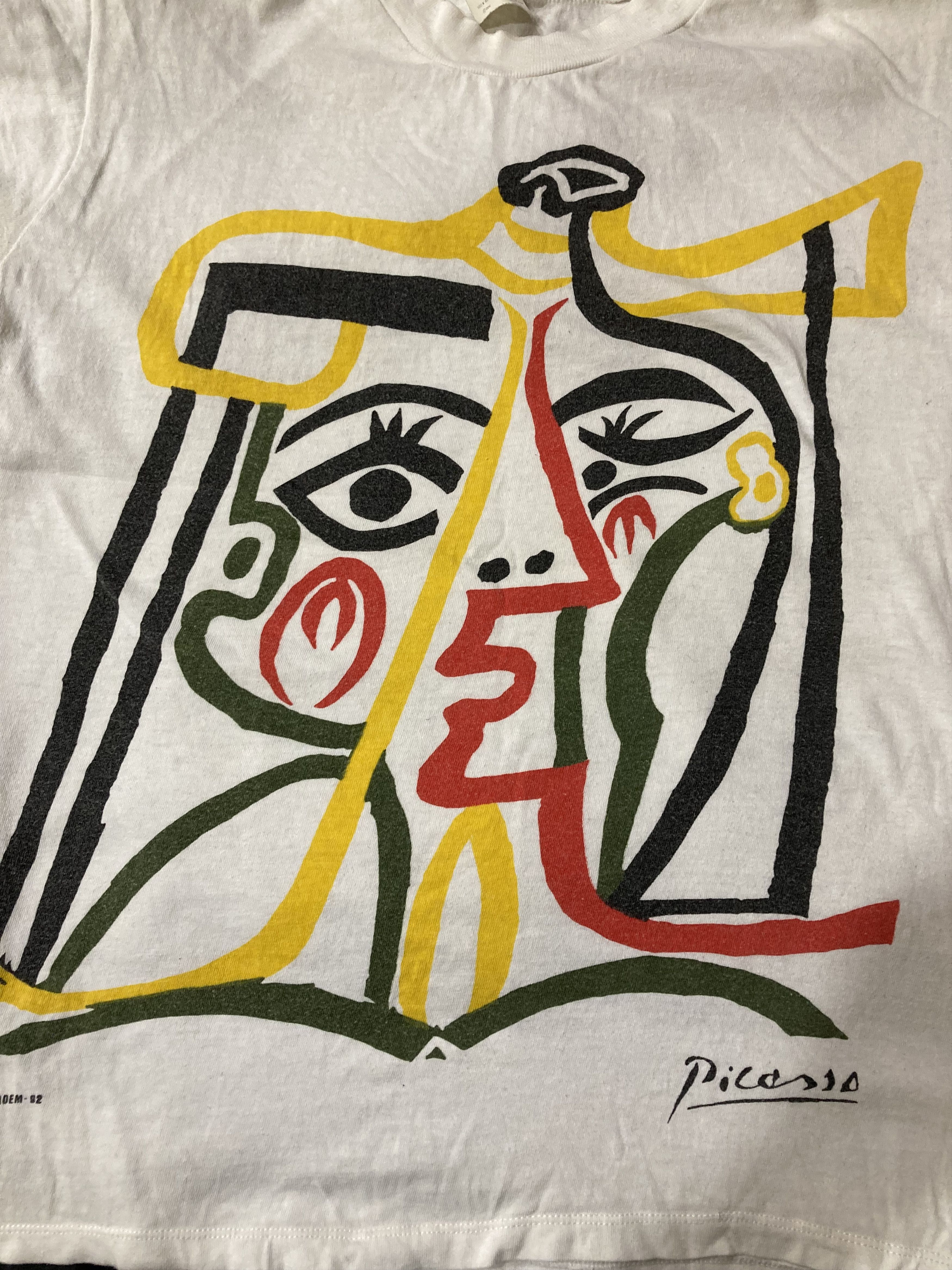 Vintage Vintage 90s Picasso's Head of a Woman T-Shirt Size US M / EU 48-50 / 2 - 7 Thumbnail