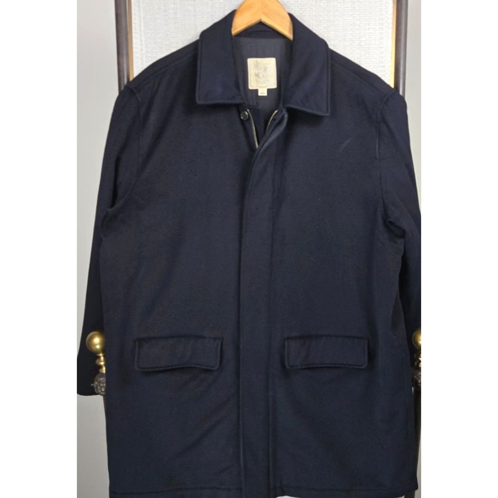 Brooks Brothers Brooks Brothers x Loro Piana Storm System Mens Coat Jacket Wool 100% Full Zip Navy Blue Regular Large Size US L / EU 52-54 / 3 - 7 Thumbnail