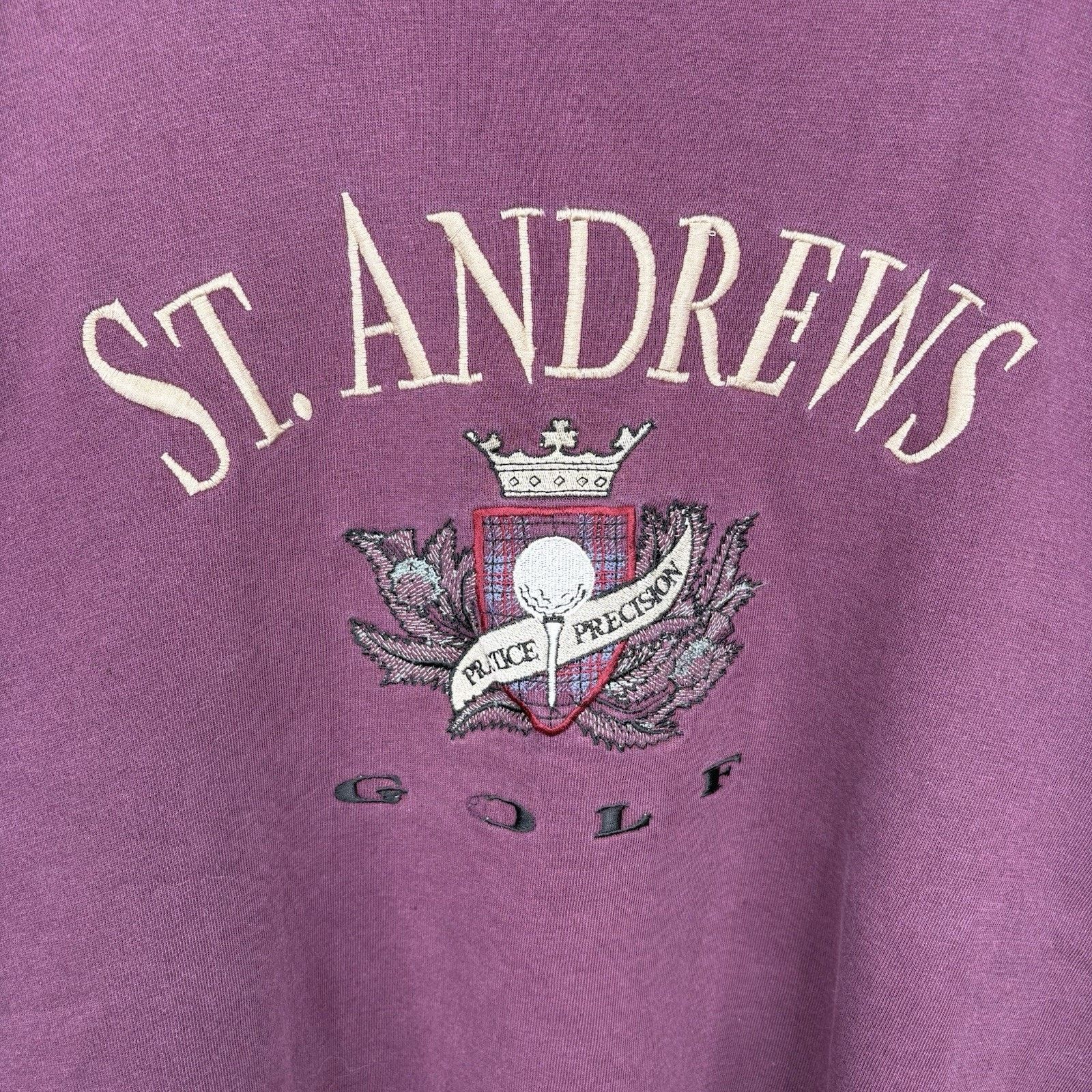 Other Vintage 90’s Purple Saint Andrew’s Golf Crewneck Size Large Size US L / EU 52-54 / 3 - 3 Thumbnail