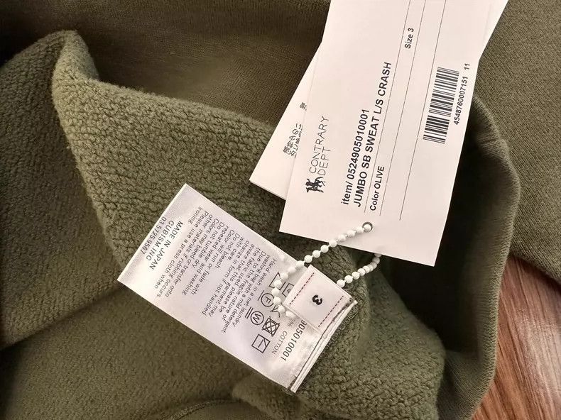 Visvim Visvim VISVIM Jumbo Long Sleeve Sweatshirt Olive-2506 Size US L / EU 52-54 / 3 - 3 Thumbnail