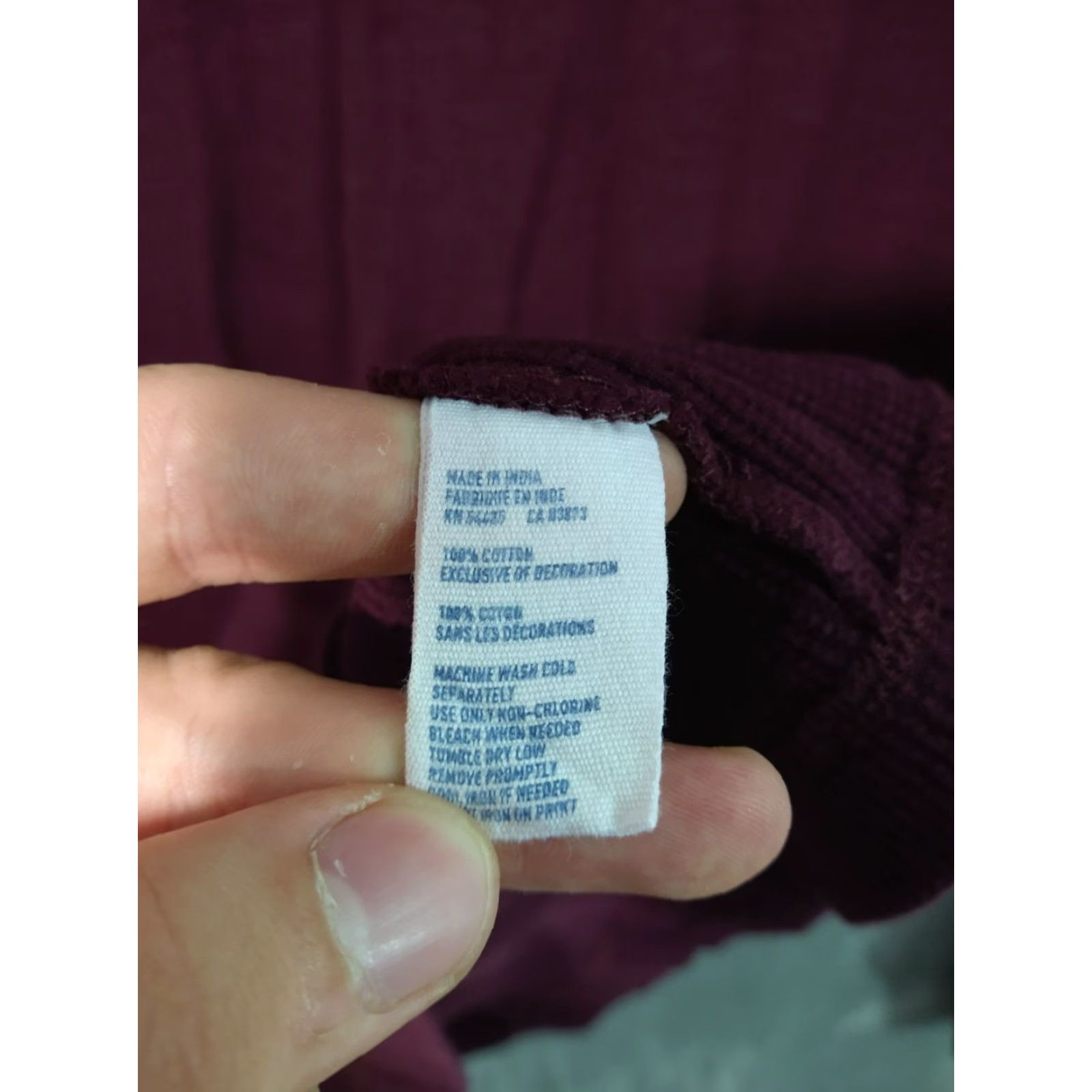 American Eagle Outfitters American Eagle Outfitters Long Sleeve Thermal Shirt Mens Large Red Classic Fit Waffle Knit Size US L / EU 52-54 / 3 - 6 Thumbnail