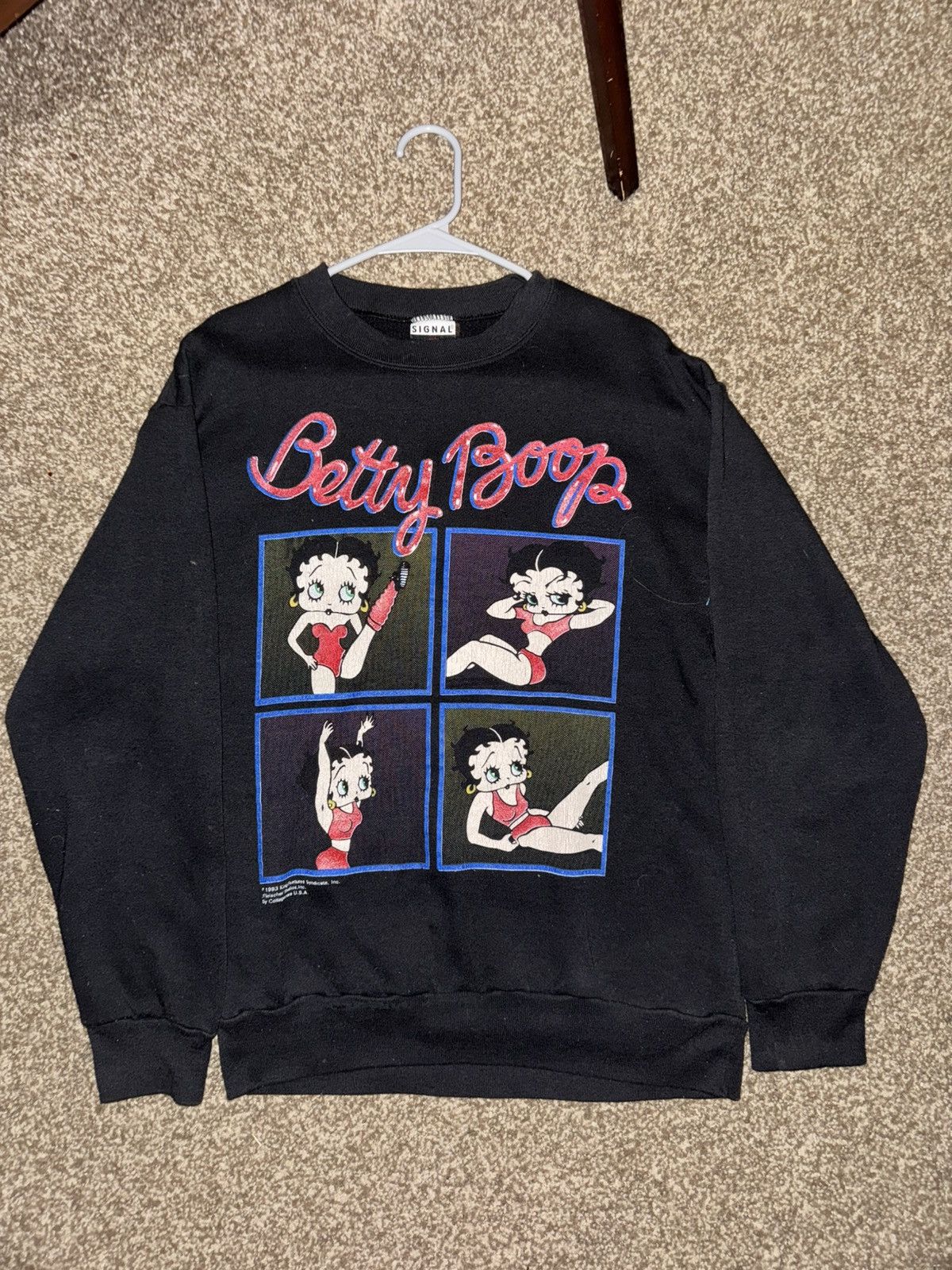 Signal Sport Vintage 1993 Betty Boop Crewneck Size US L / EU 52-54 / 3 - 2 Thumbnail