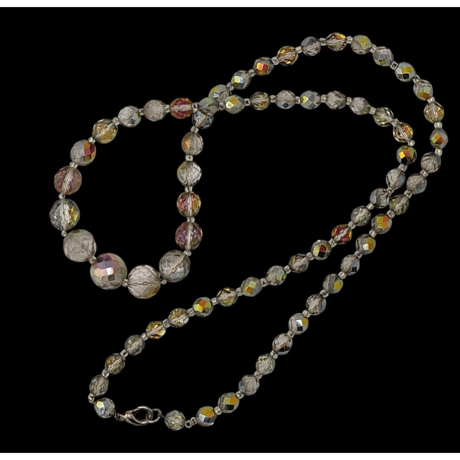 Other Vintage Aurora Borealis Faceted Crystal Bead Necklace Size ONE SIZE - 1 Thumbnail