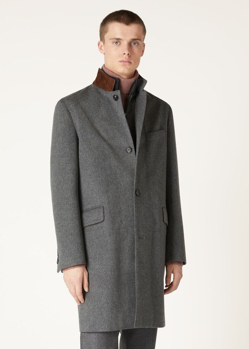 Loro Piana o1w1db10226 FAN1955 Martingala Coat in Grey Size US XL / EU 56 / 4 - 4 Thumbnail