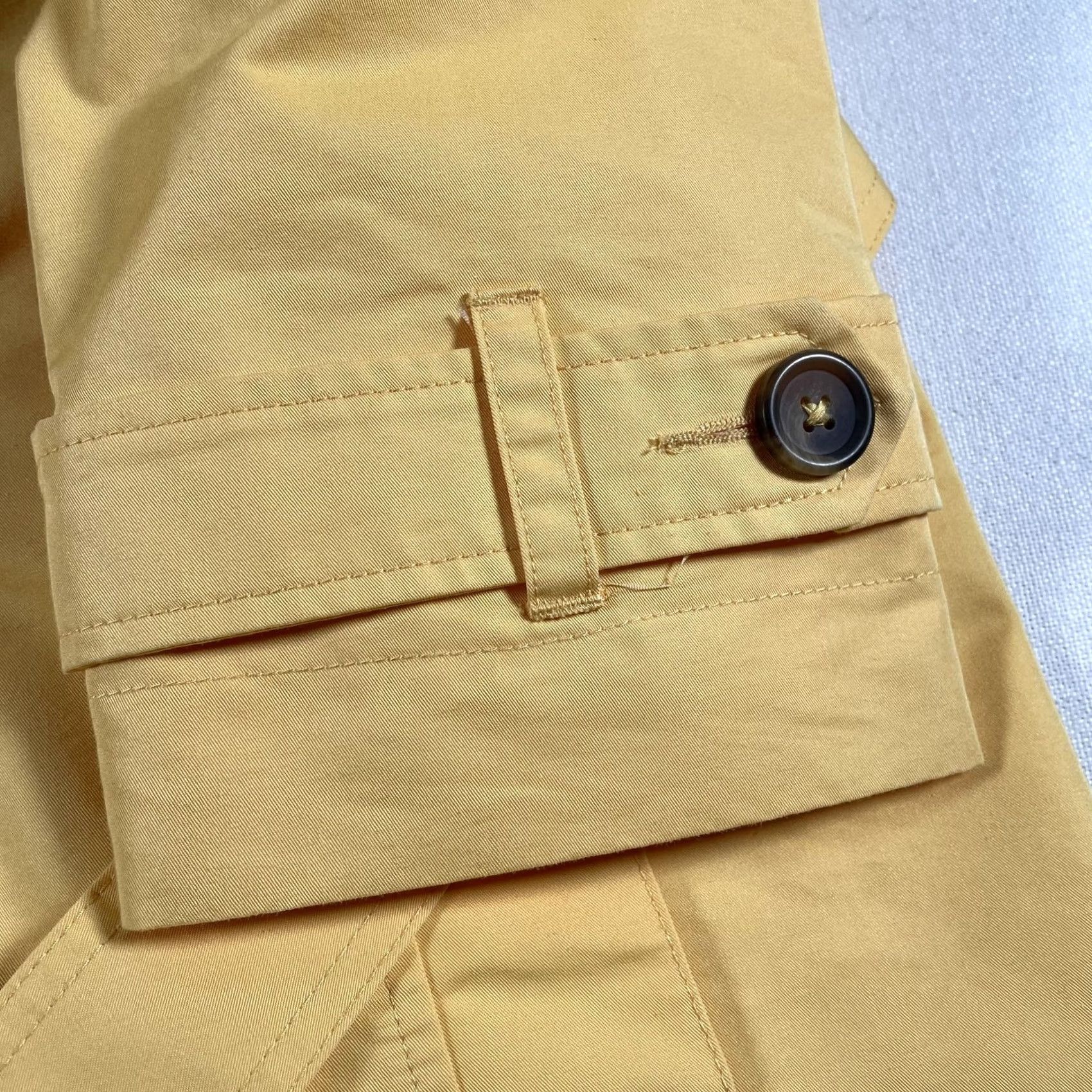 Vintage L.L.Bean Trench Coat Womens XL Yellow Belted Double Breasted Lined Twill Jacket Size XL / US 12-14 / IT 48-50 - 6 Thumbnail