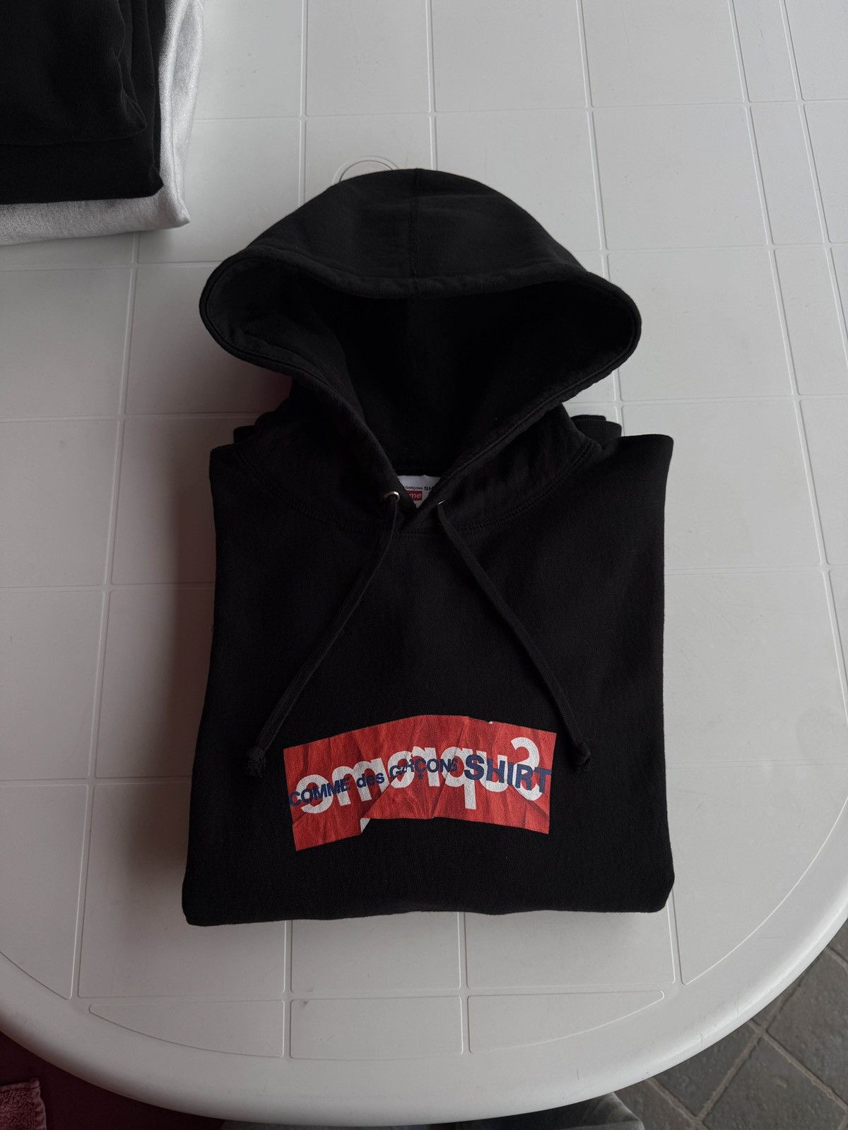 Supreme CDG Red Logo Hoodie