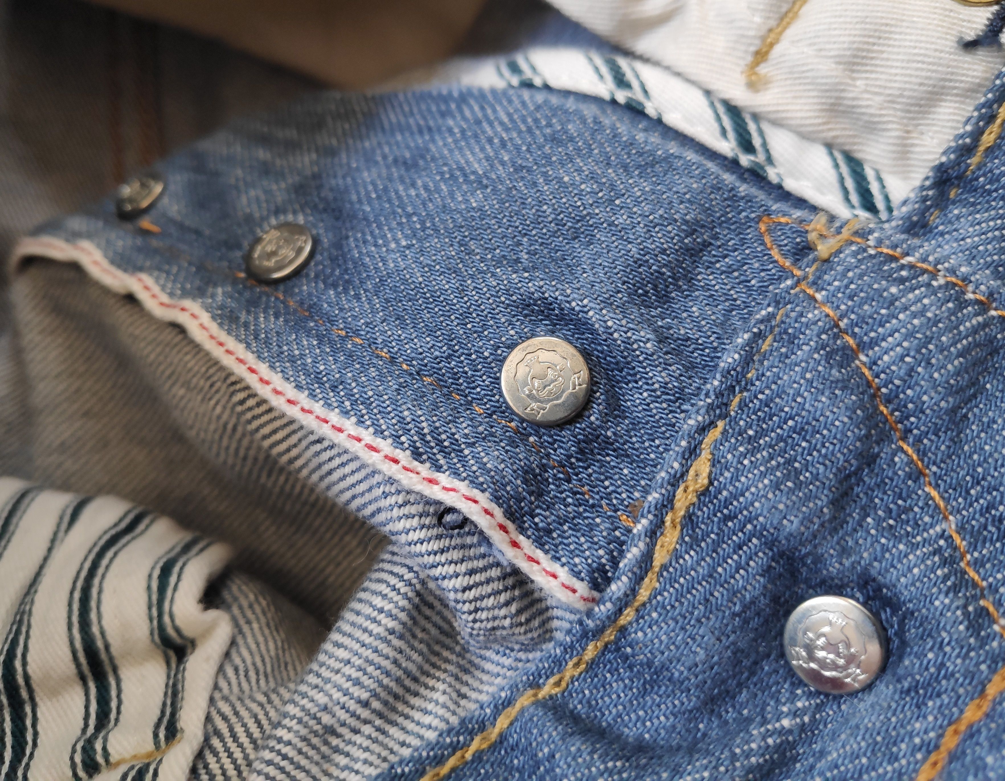 Kings Of Indigo K.O.I. Kings of Indigo Selvedge Slim Mid Rise Denim Jeans Size US 33 - 8 Thumbnail