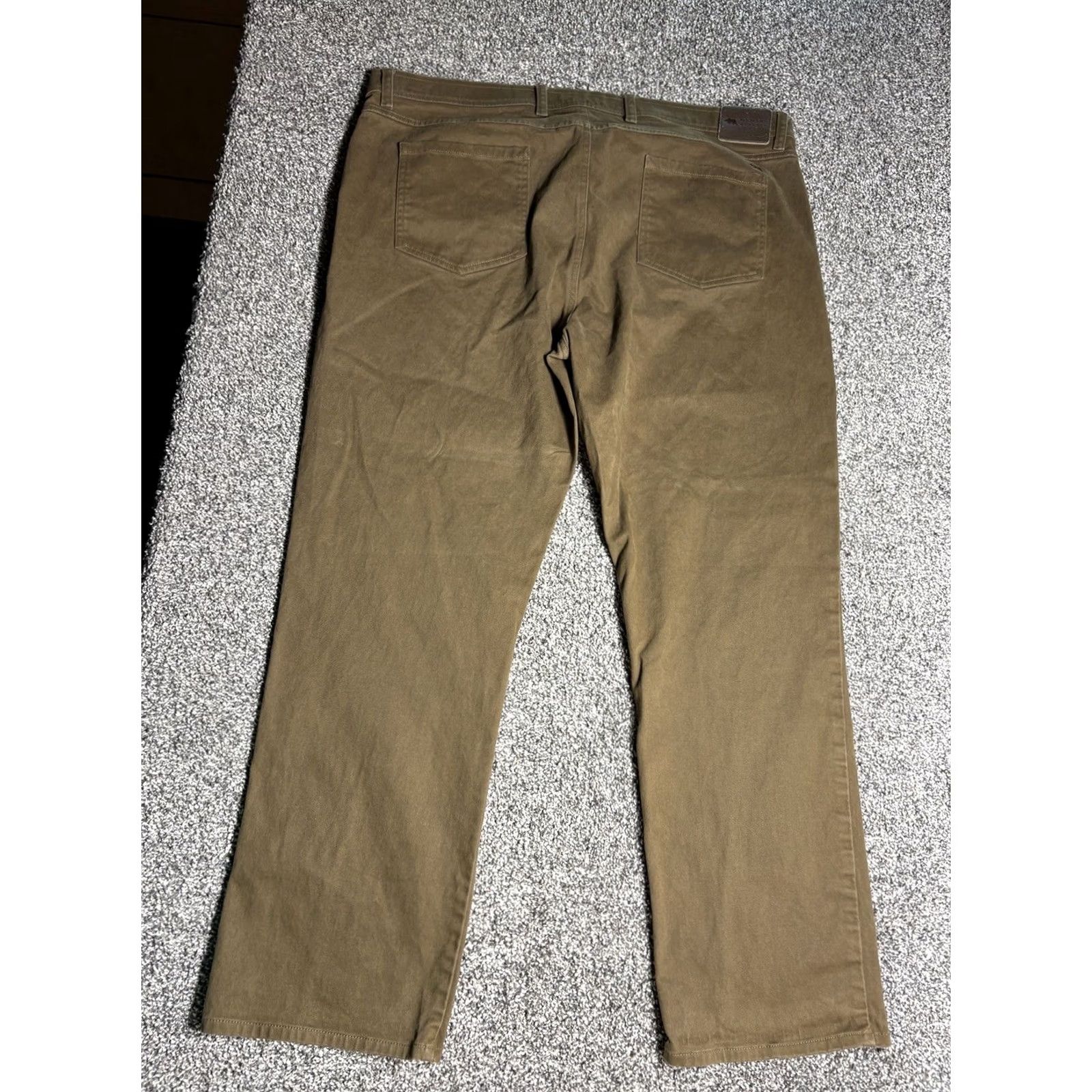 Vintage Onward Reserve Pants Men 42x30 Brown Cotton Stretch Chino Flat Front Pockets Straight 30 In Inseam Size US 42 / EU 58 - 3 Thumbnail