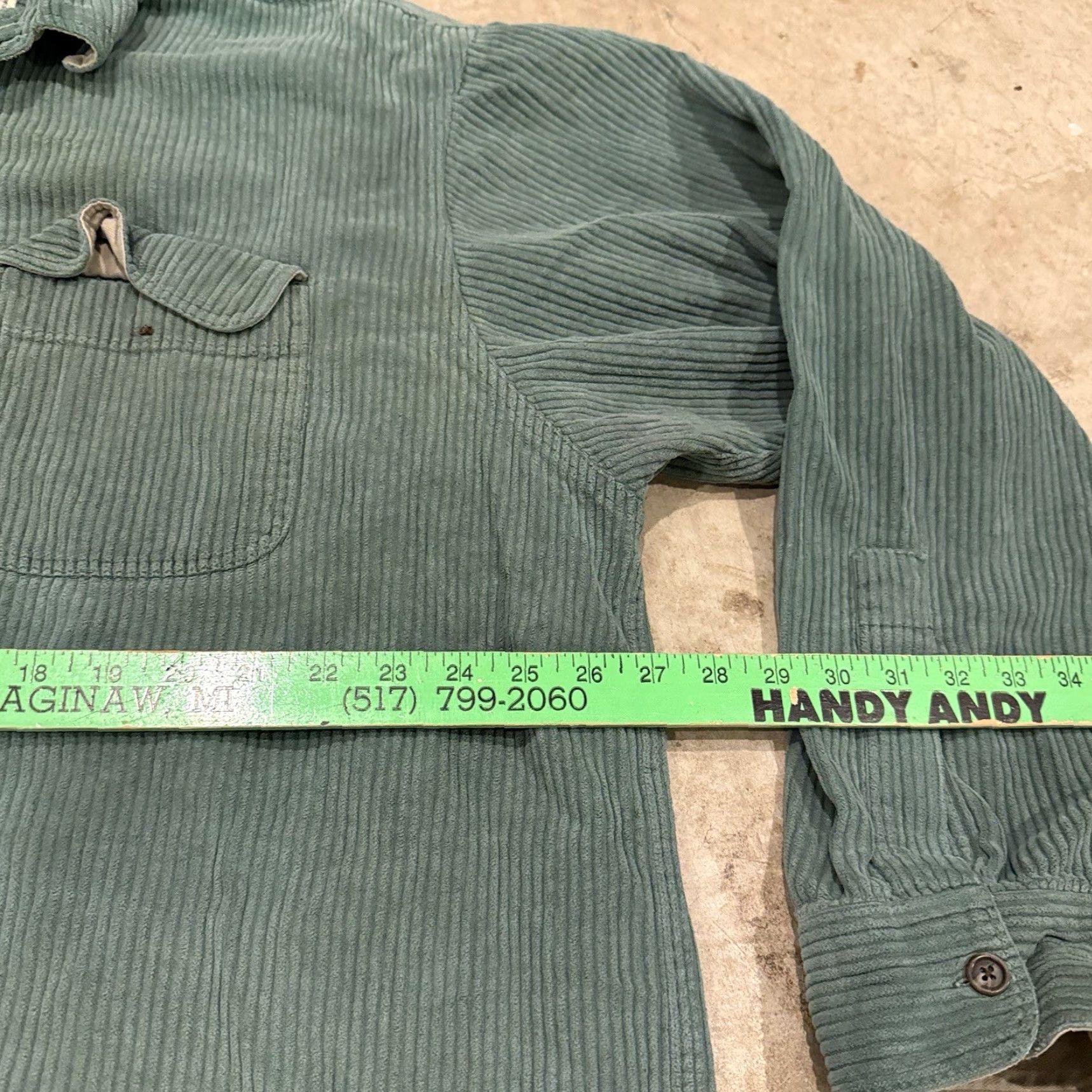 Abercrombie & Fitch VINTAGE Abercrombie & Fitch Mens XL Corduroy Jacket Green 100% Cotton Button Up Overcoat Jacket Men XL Green Vintage Size US XL / EU 56 / 4 - 6 Thumbnail