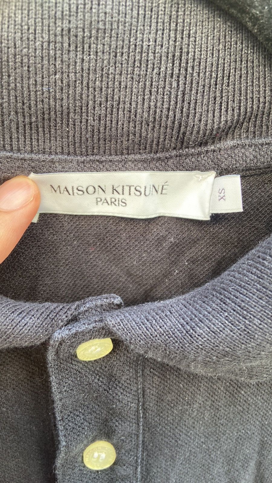 Maison Kitsune MAISON KITSUNE Blue Polo Shirt with Embroidered Fox Head 🦊 Size XS / US 0-2 / IT 36-38 - 3 Thumbnail