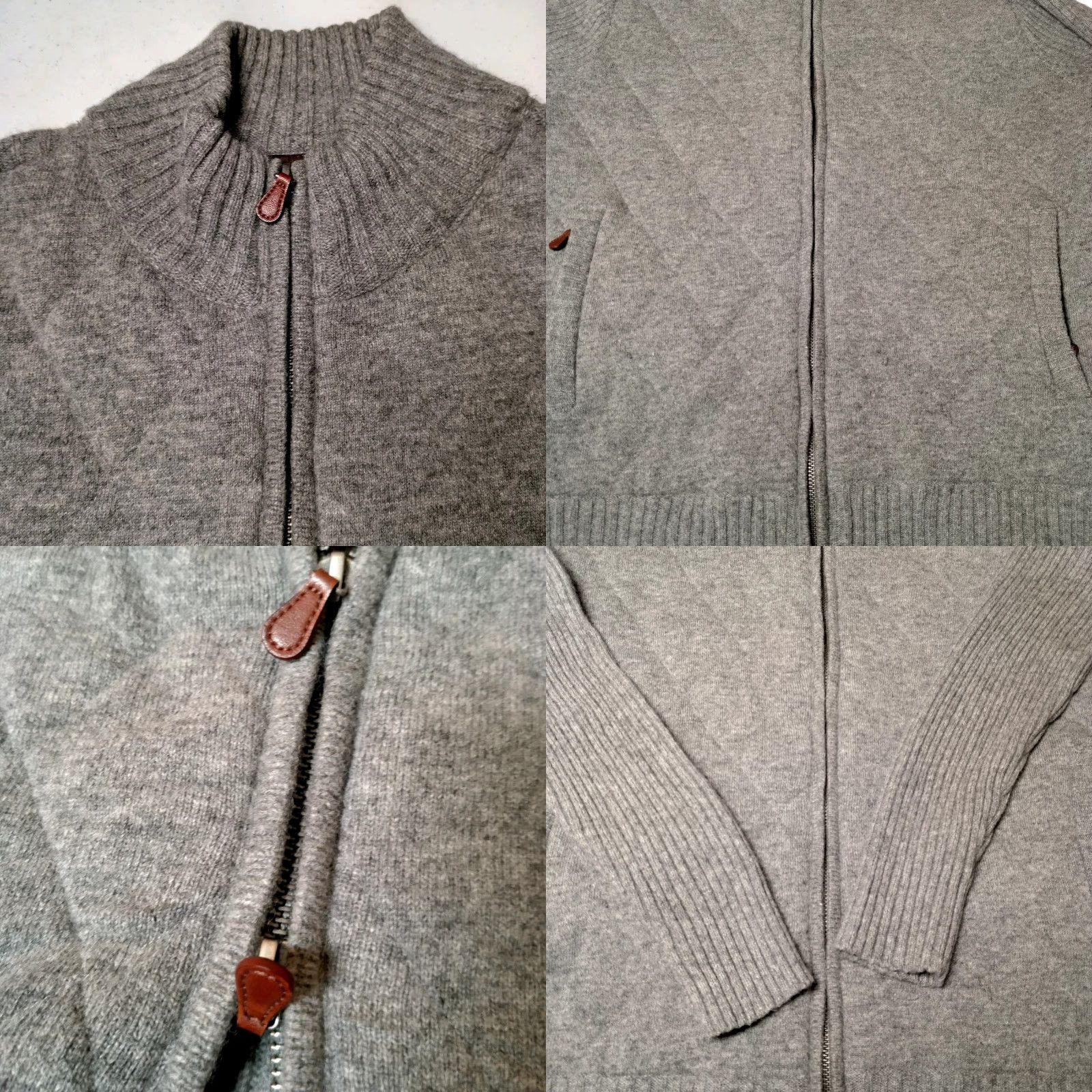 Vintage VINTAGE Maker & Co. Cardigan Sweater M Gray Extra Fine Merino Wool Quilted Slim Fit Mens Size US M / EU 48-50 / 2 - 8 Thumbnail