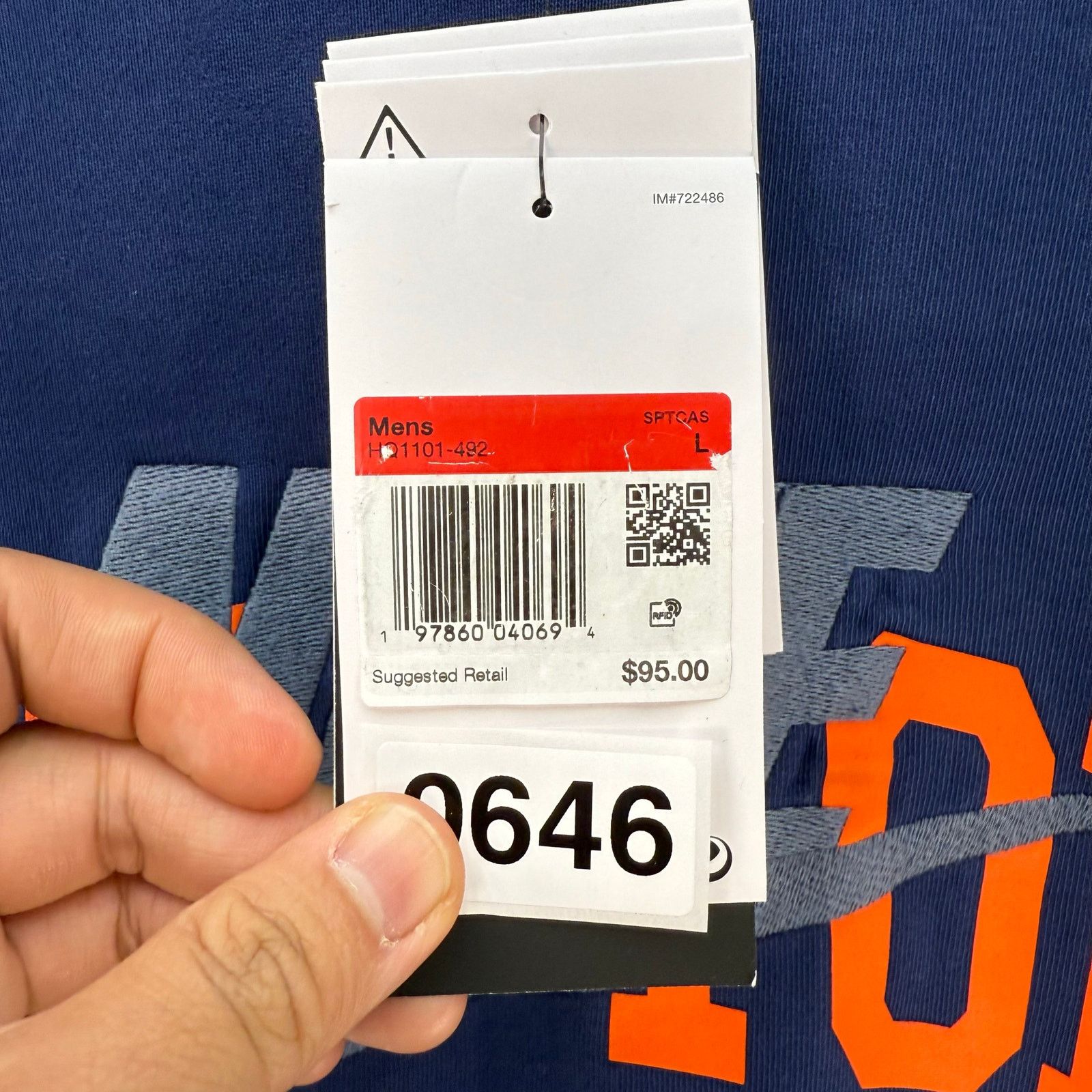 Nike NIKE AIR MEN'S LARGE NEW YORK CREW NECK SWEATSHIRT BLUE Size US L / EU 52-54 / 3 - 3 Thumbnail