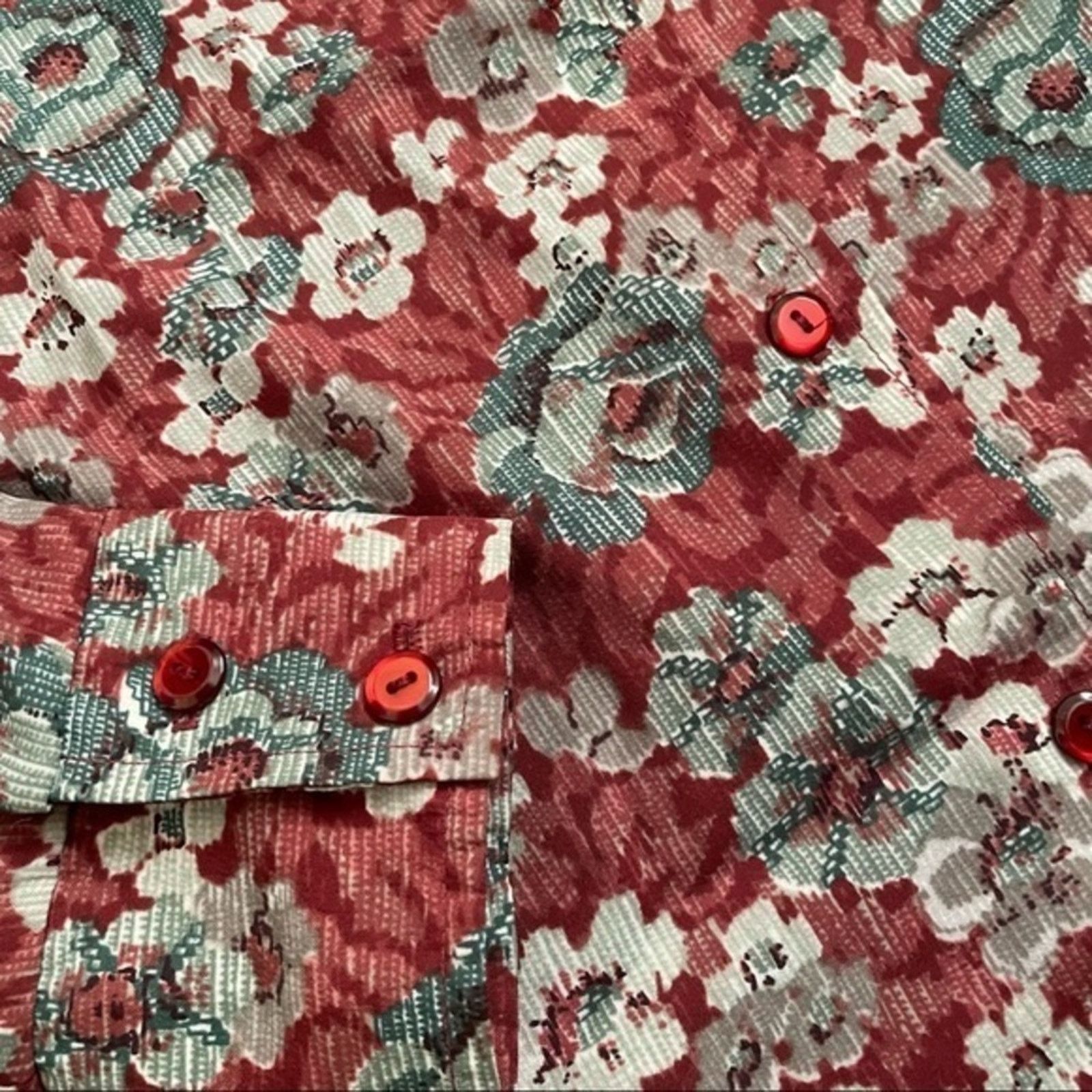 Vintage Vintage Alex Colman Sportswear Set: Floral Blouse & Scarf Size L / US 10 / IT 46 - 7 Thumbnail