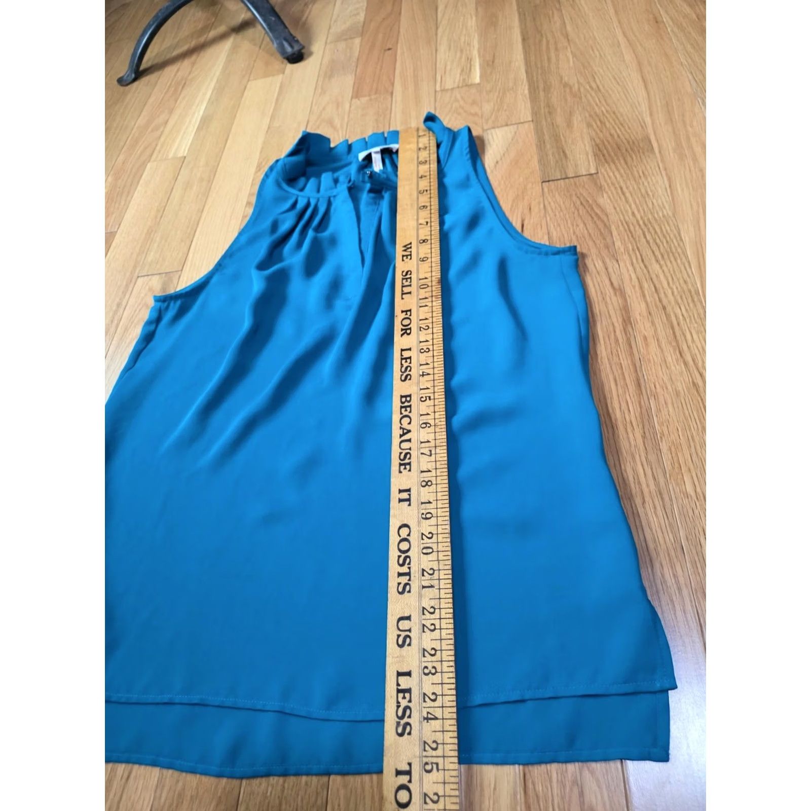 Laundry by Shelli Segal Laundry by Shelli Segal Blouse Top Women S Blue Polyester Sleeveless High Neck Size S / US 4 / IT 40 - 5 Thumbnail