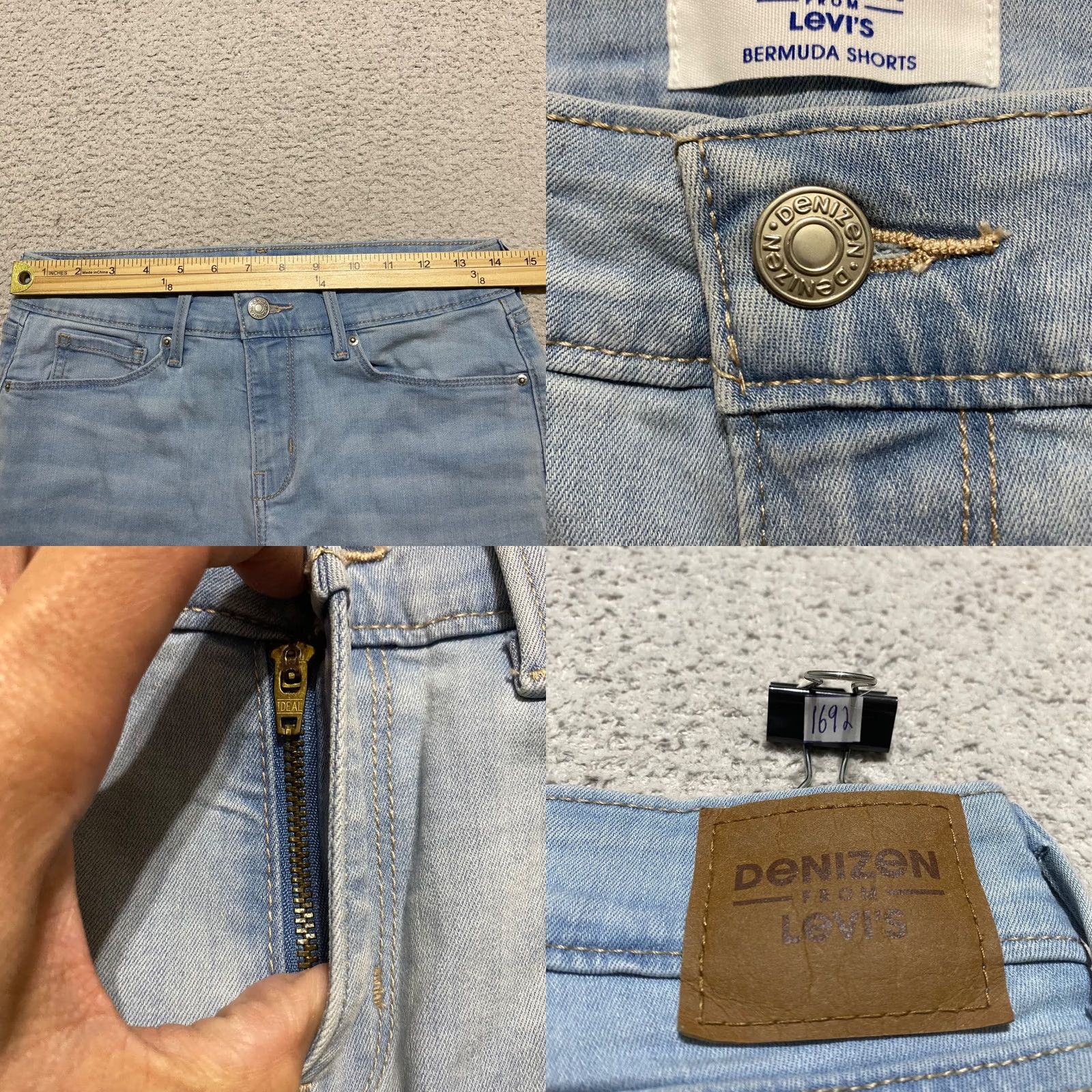 Levi's Denizen Levi's Shorts Womens sz 6 Blue Denim Bermuda Jean Medium Wash Inseam 9" Size 28" / US 6 / IT 42 - 8 Thumbnail