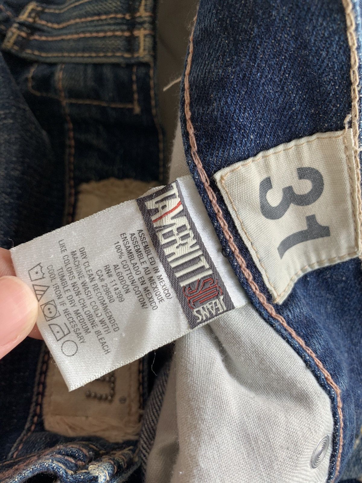 If Six Was Nine TAVERNITI SO JEANS SELVEDGE BUTTON FLY JAPANESE DENIM Size US 33 - 21 Thumbnail