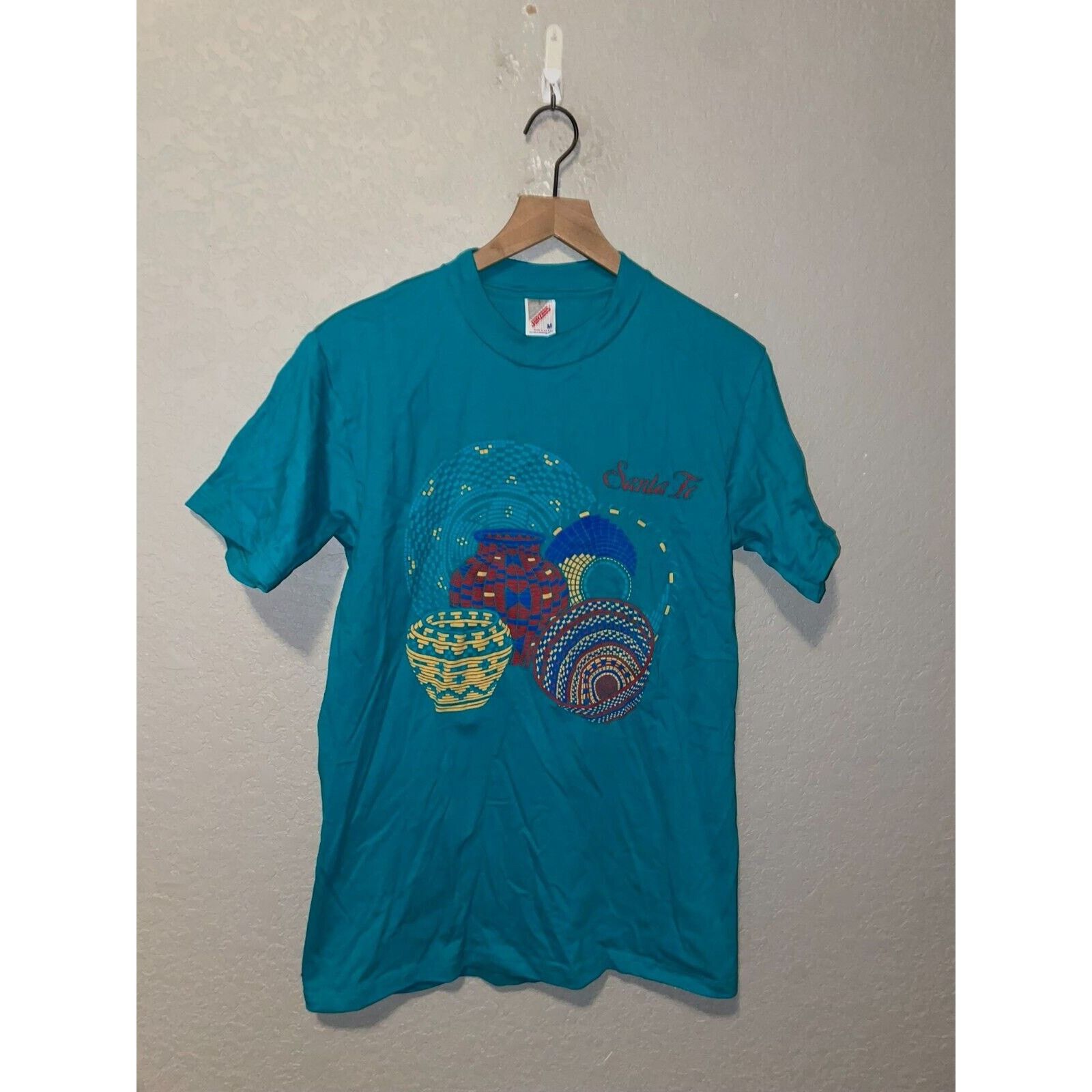 Jerzees Vintage Santa Fe Native American Shirt Pottery Tee VTG 90s M Size US M / EU 48-50 / 2 - 1 Thumbnail