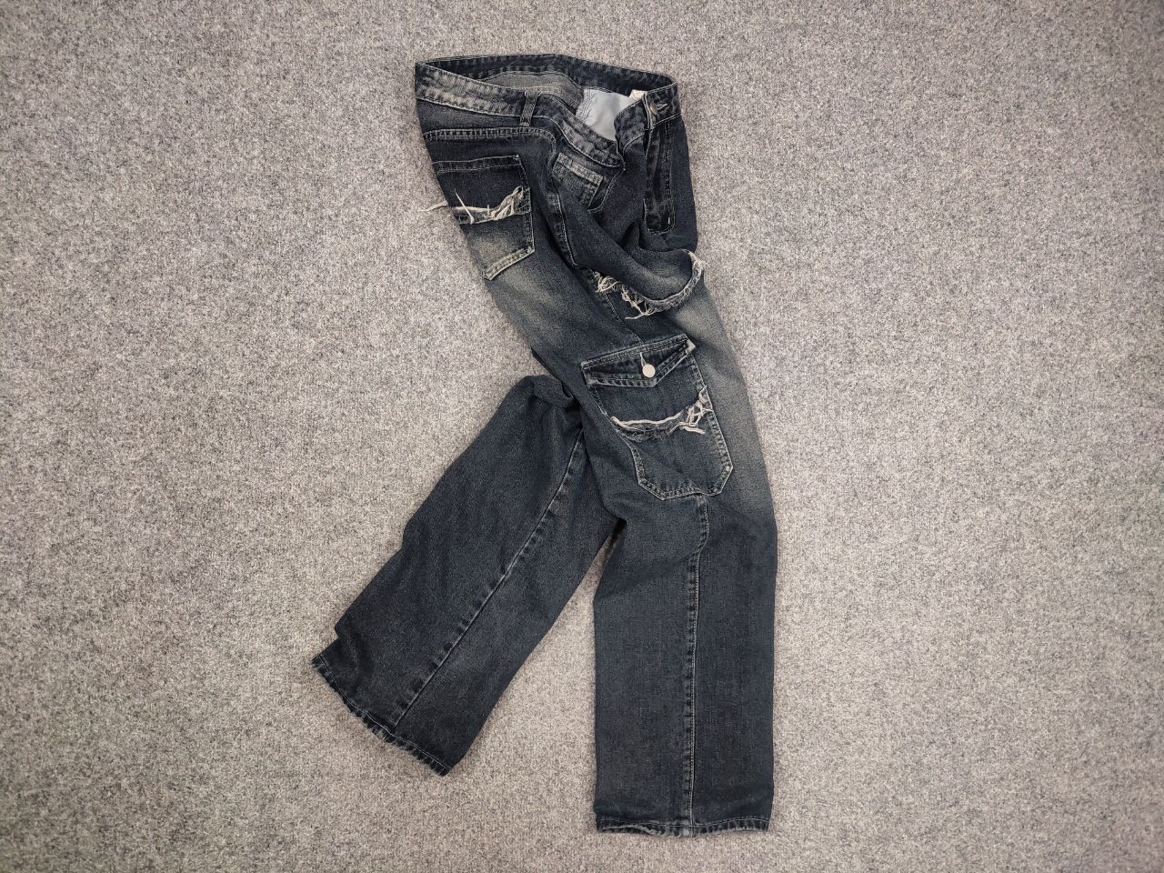 Le Grande Bleu (L.G.B.) Vtg Japan If six was nine l.g.b Style Cargo Denim Jeans Size US 32 / EU 48 - 1 Thumbnail