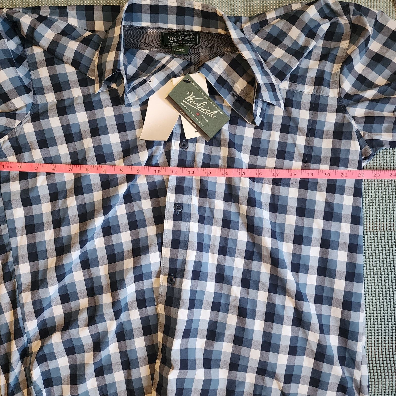Woolrich Woolen Mills Woolrich Men's Overland Large Blue Green Buffalo Plaid Shirt Size US L / EU 52-54 / 3 - 5 Thumbnail