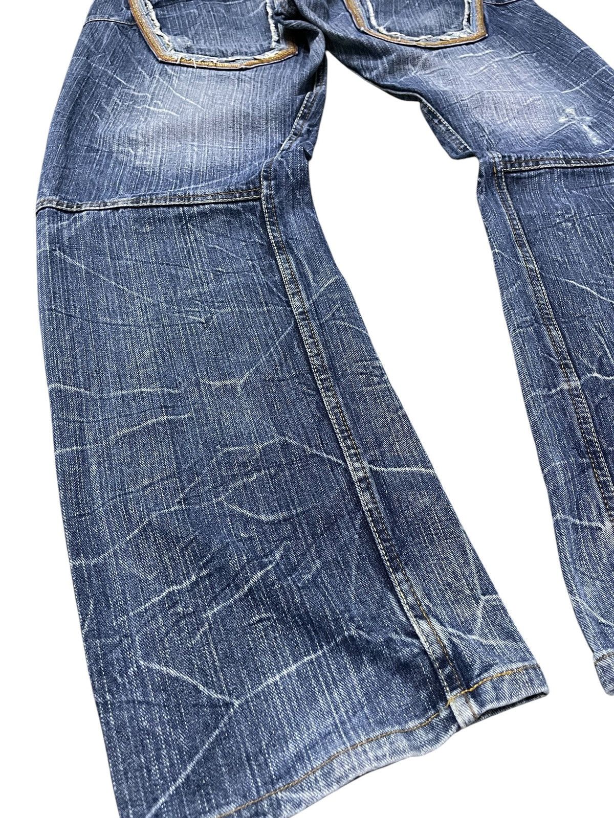 5351 POUR LES HOMMES × Japanese Brand × Tornado Mart DOMINATE Double Waist Spiral Honeycomb Wash Jeans Size US 34 / EU 50 - 16 Thumbnail