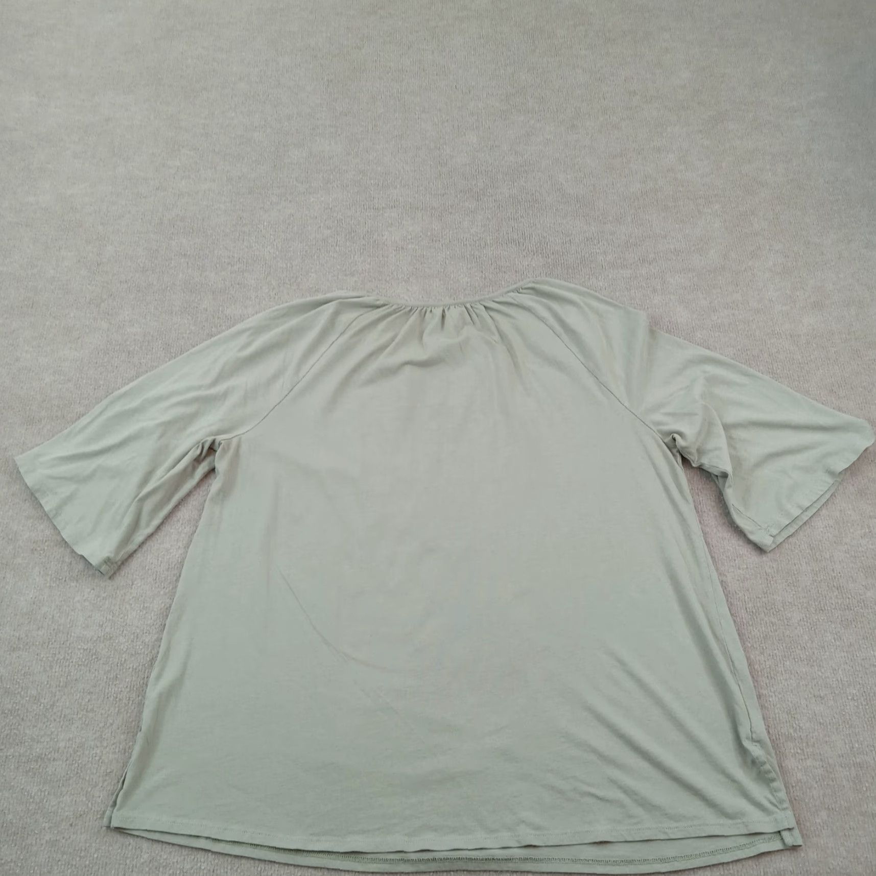 J. Jill J Jill Womens Green Blouse Extra Large Lightweight 3/4 Sleeve Flowy Top Size XL / US 12-14 / IT 48-50 - 7 Thumbnail