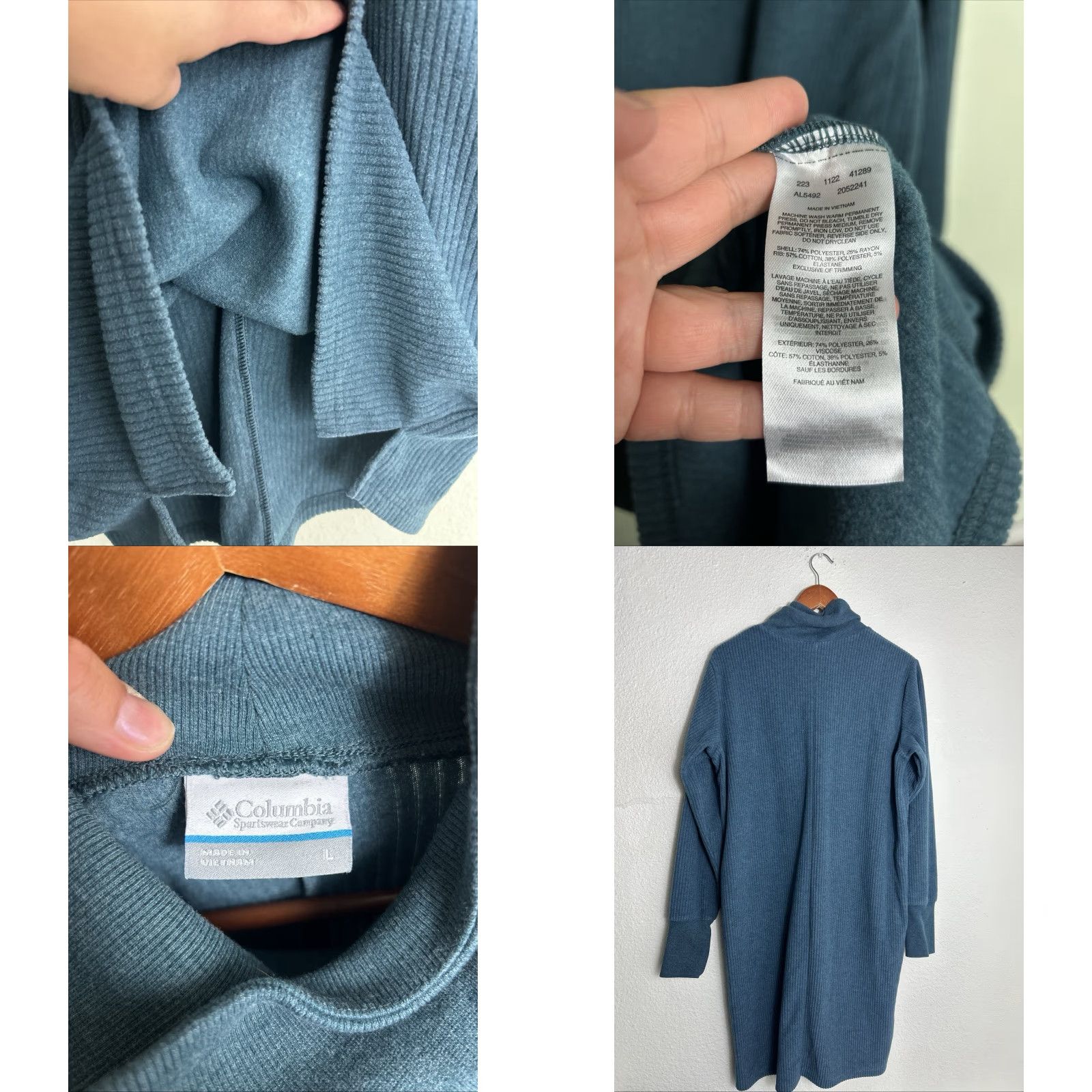 Altea Columbia Dress Maxi Fleece Teal Green Womens L Boundless Trek Long Size L / US 10 / IT 46 - 8 Thumbnail