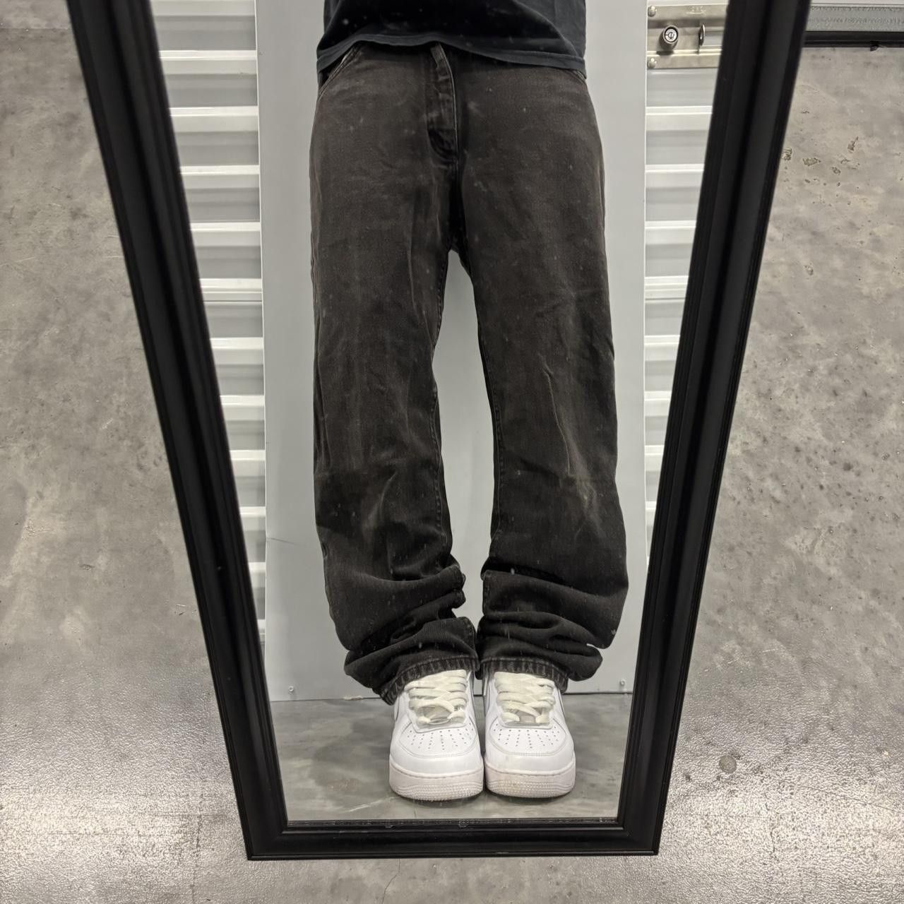 Japanese Brand × Vintage Crazy Vintage Y2K/2000s Grunge Faded Black Denim Jeans! Size US 32 / EU 48 - 1 Thumbnail