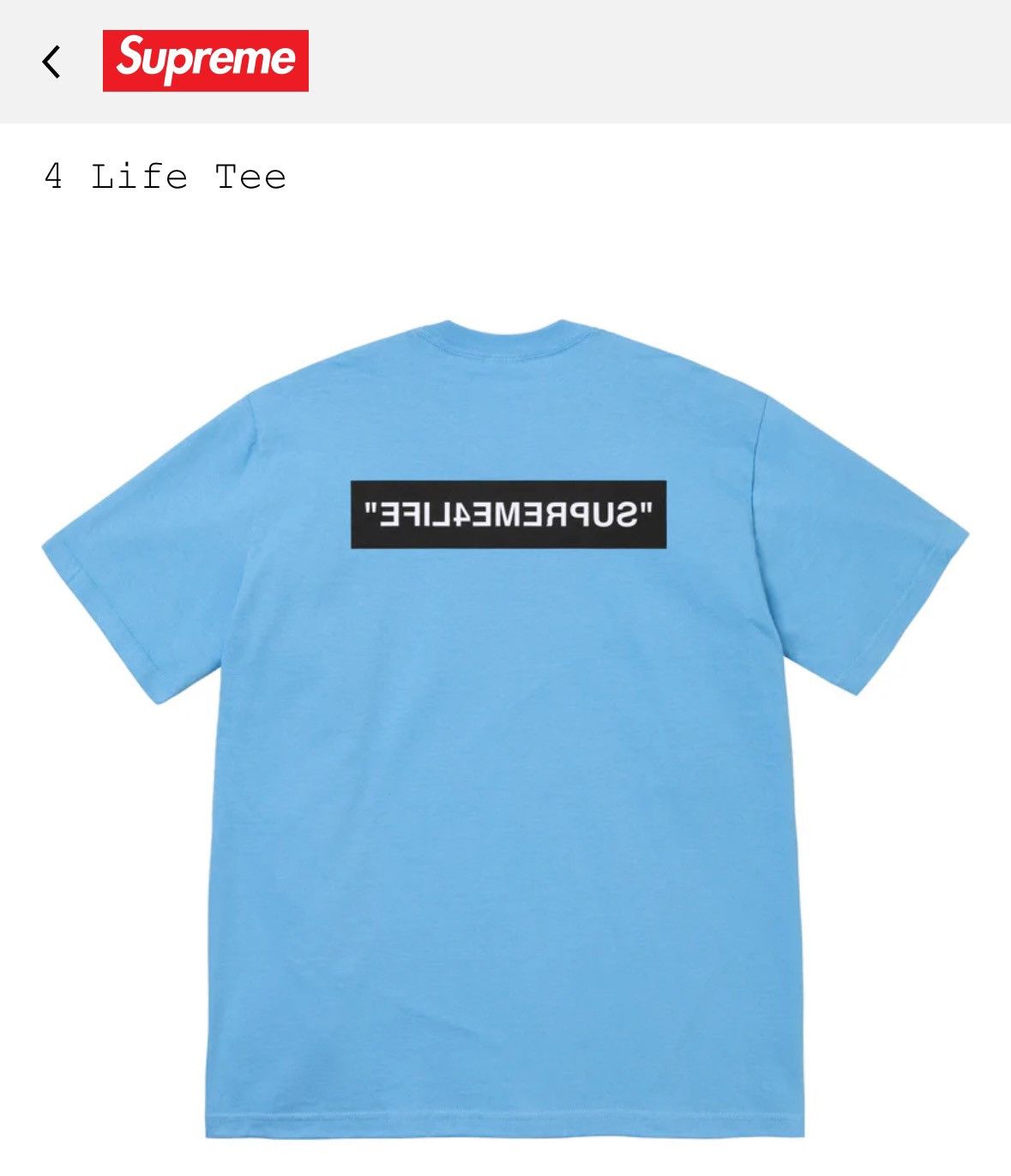 Supreme SUPREME 4 LIFE TEE Size US M / EU 48-50 / 2 - 5 Thumbnail