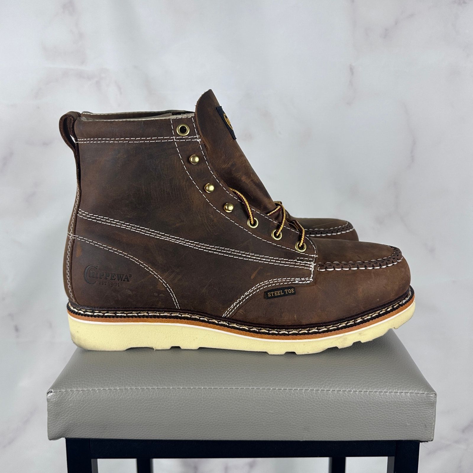 Chippewa Edge Walker 6" Lace-Up Brown Boot Size US 11.5 / EU 44-45 - 7 Thumbnail