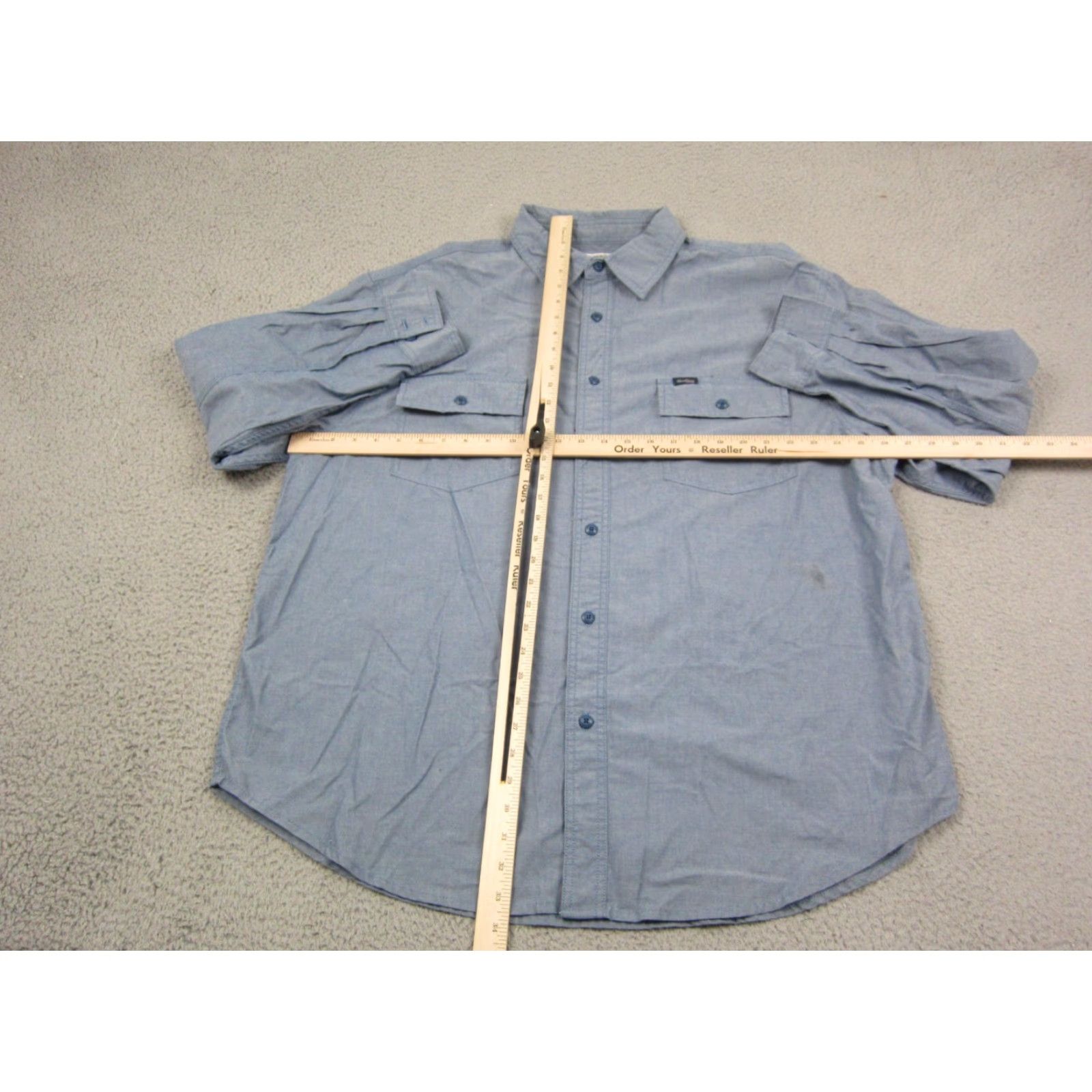 Levi's Levi's Shirt Mens 2XL Blue Chambray Button-Up Workwear 90s 80s Vintage Cotton Chambray Button-Up Mens Clothing Size US XXL / EU 58 / 5 - 7 Thumbnail