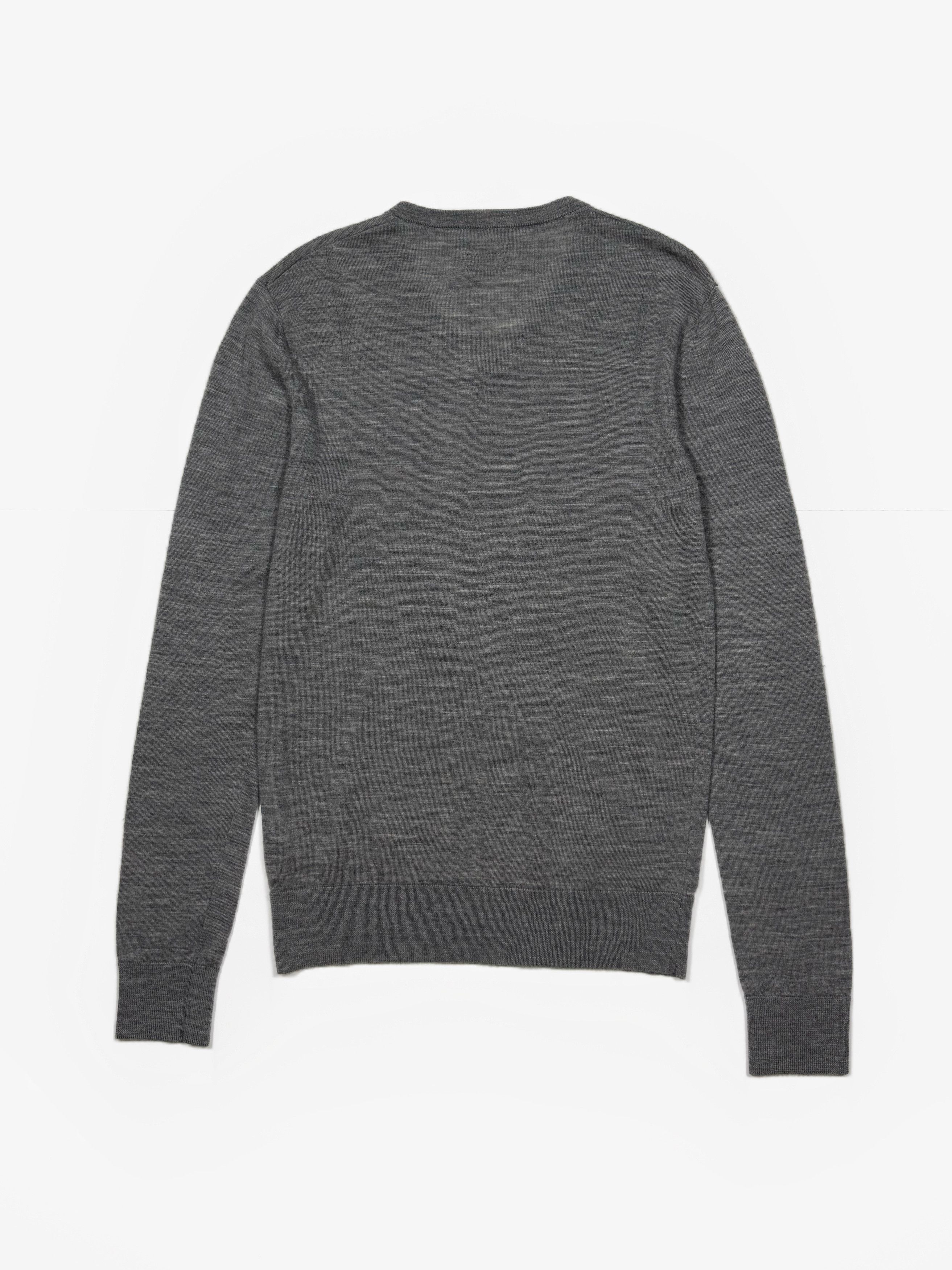 Allsaints Allsaints Gray V-neck Wool Sweater Pullover (M) Size US M / EU 48-50 / 2 - 6 Thumbnail