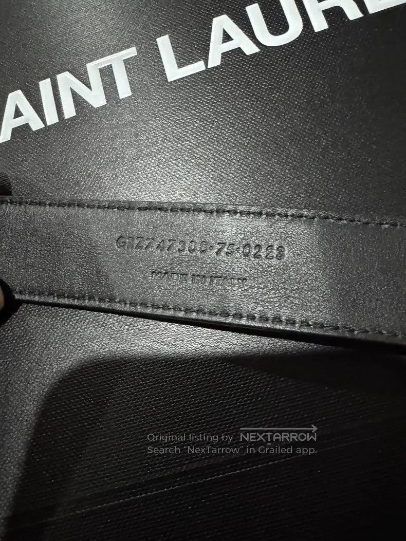 Saint Laurent Paris Saint Laurent Paris size 75 Large Embossed Belt Size ONE SIZE - 5 Thumbnail