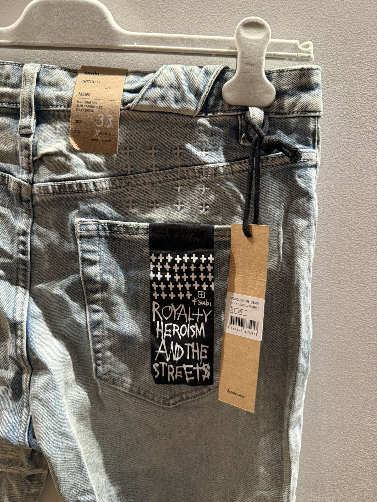 Ksubi Ksubi Chitch Punk Blue Thrashed Jeans Size 33 Size US 33 - 1 Thumbnail