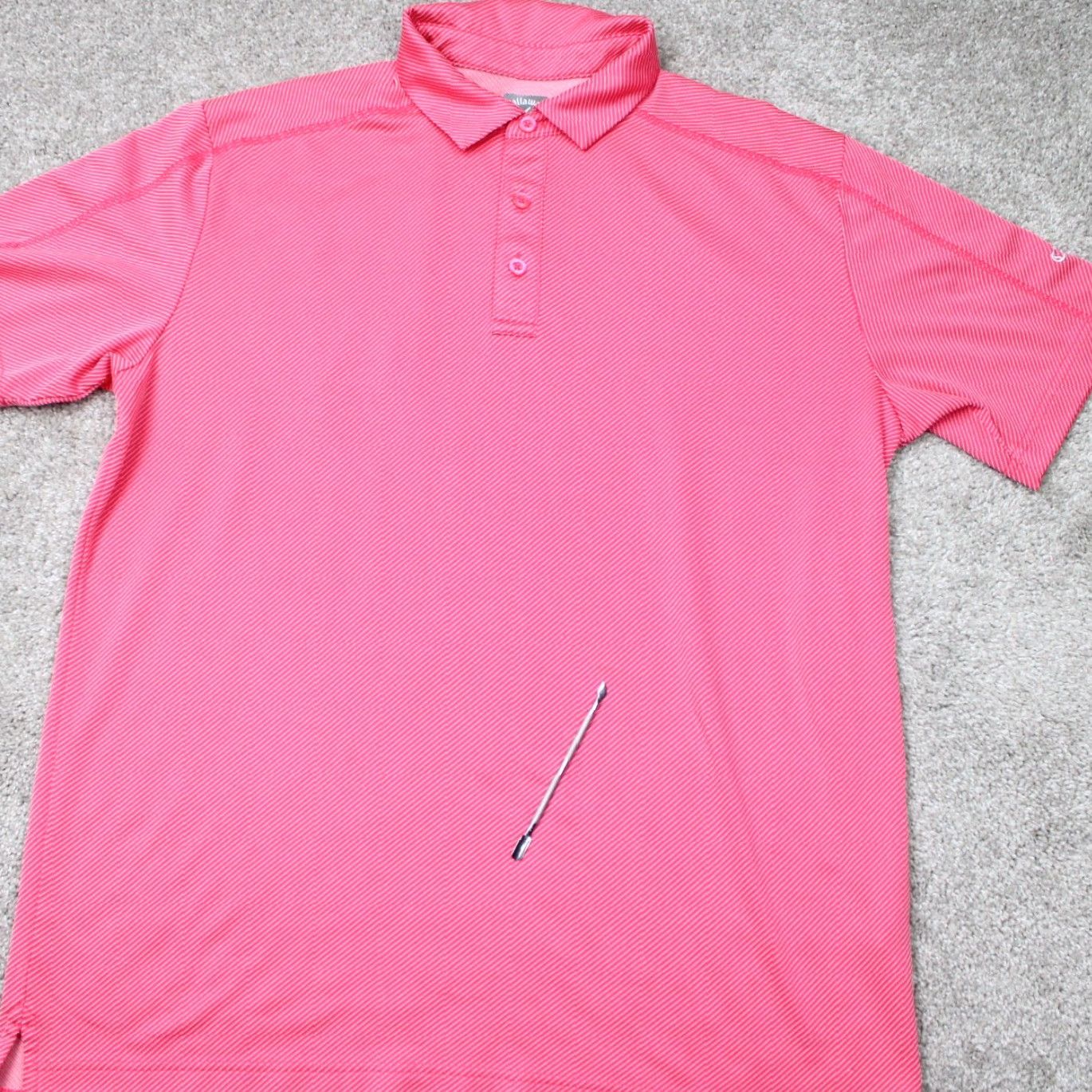 Callaway Callaway Polo Shirt Men L Pink Opti-Dri Short Sleeve Geometric Logo Sports Golf Knit Shirt Size US L / EU 52-54 / 3 - 5 Thumbnail