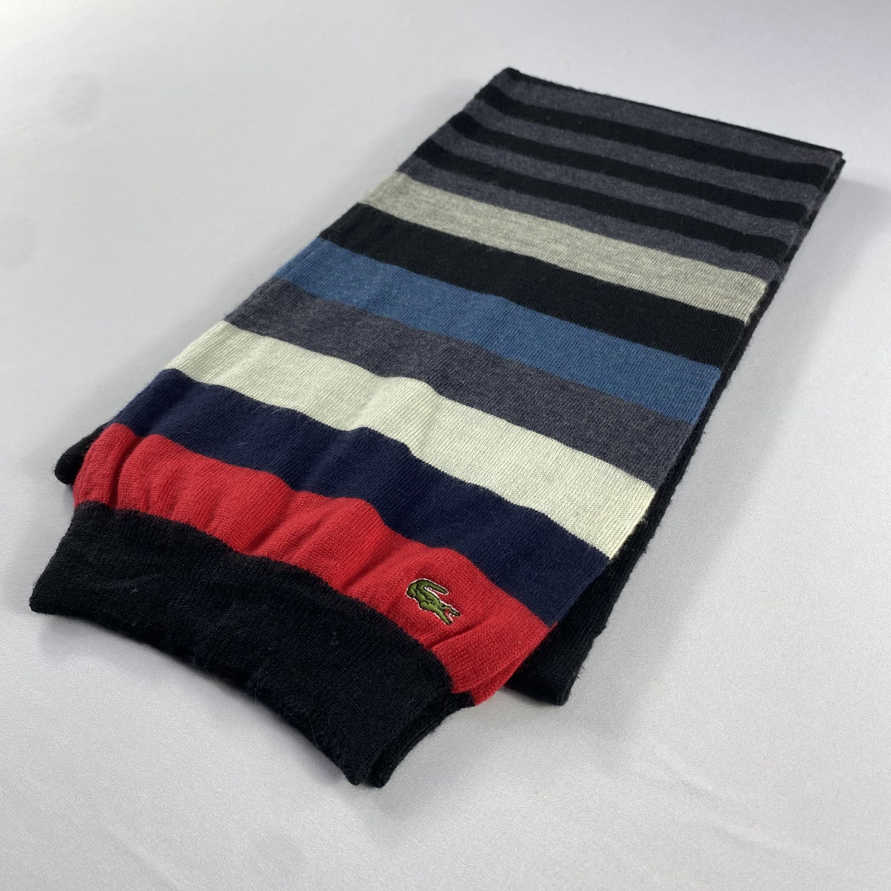 Lacoste Lacoste Stripe Scarf Neck Wrap Muffler Size ONE SIZE - 3 Thumbnail
