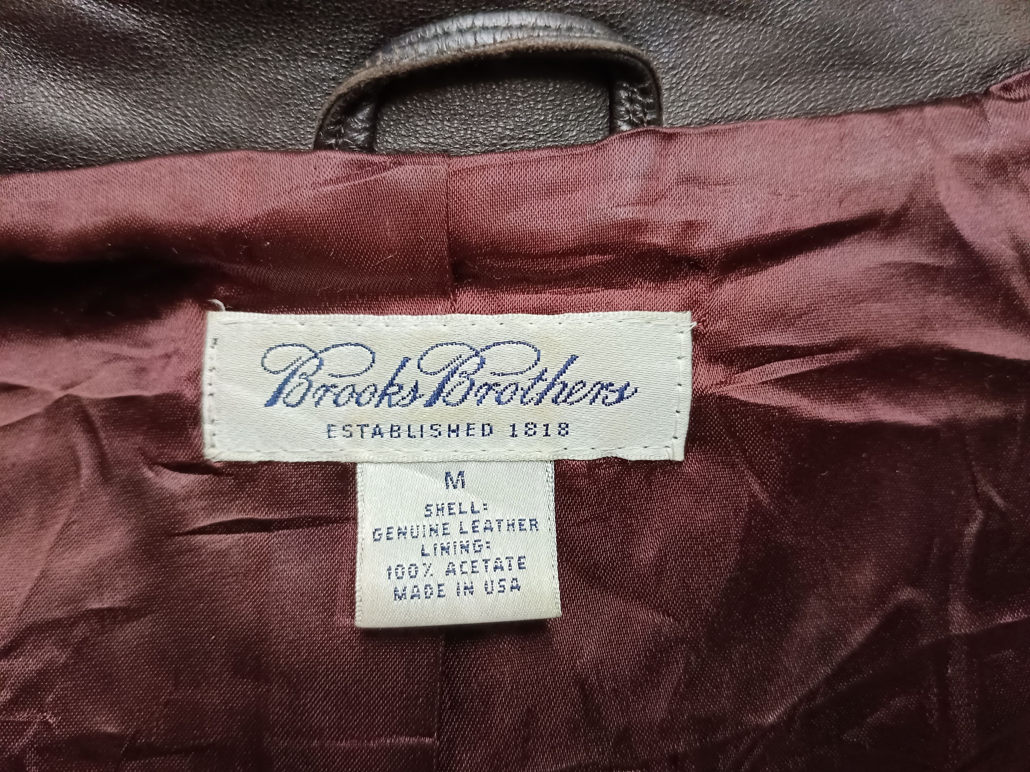 Vintage Vintage Brooks Brothers Leather Jacket Coat Size US M / EU 48-50 / 2 - 7 Thumbnail