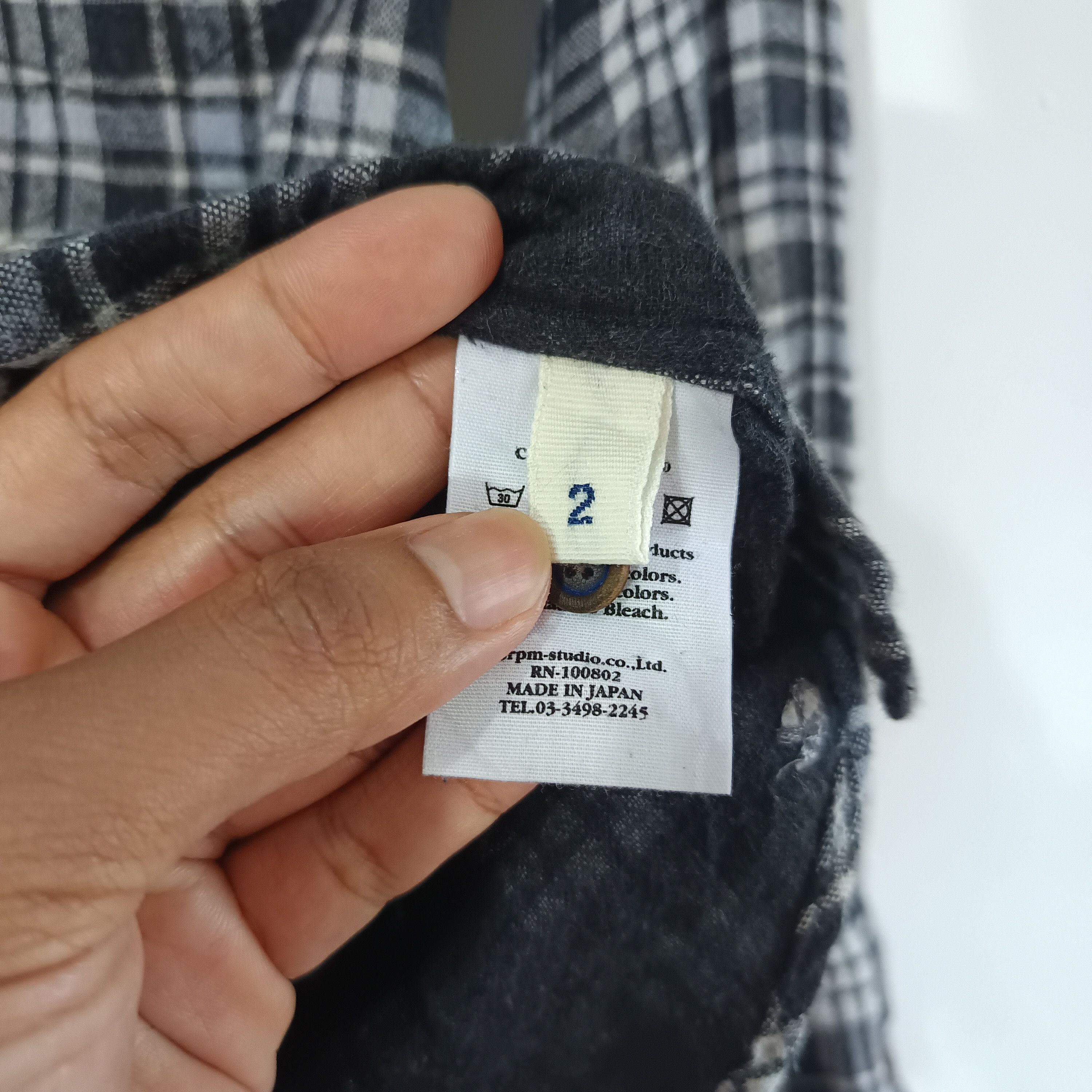 45rpm 45 rpm flannel button shirt Size S / US 4 / IT 40 - 5 Thumbnail