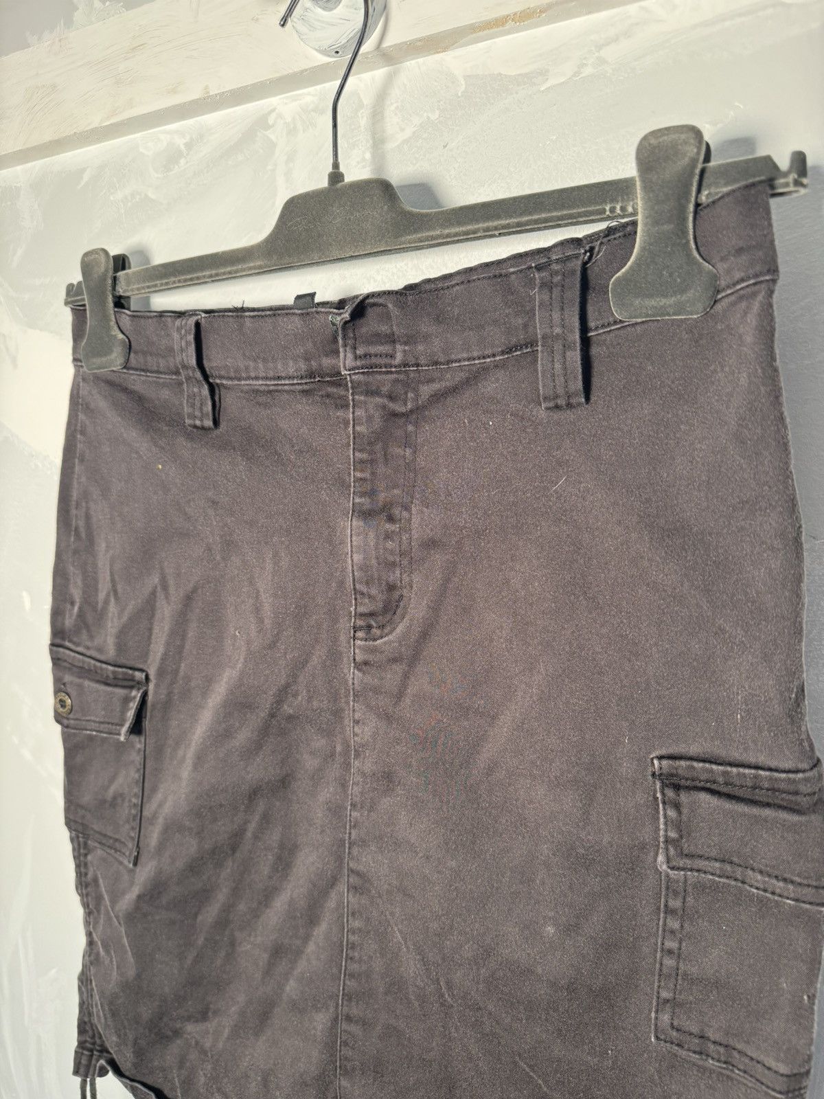 Japanese Brand × Request Jeans Request Black Midi Cargo Skirt Japanese Brand Cords Size 30" / US 8 / IT 44 - 4 Thumbnail
