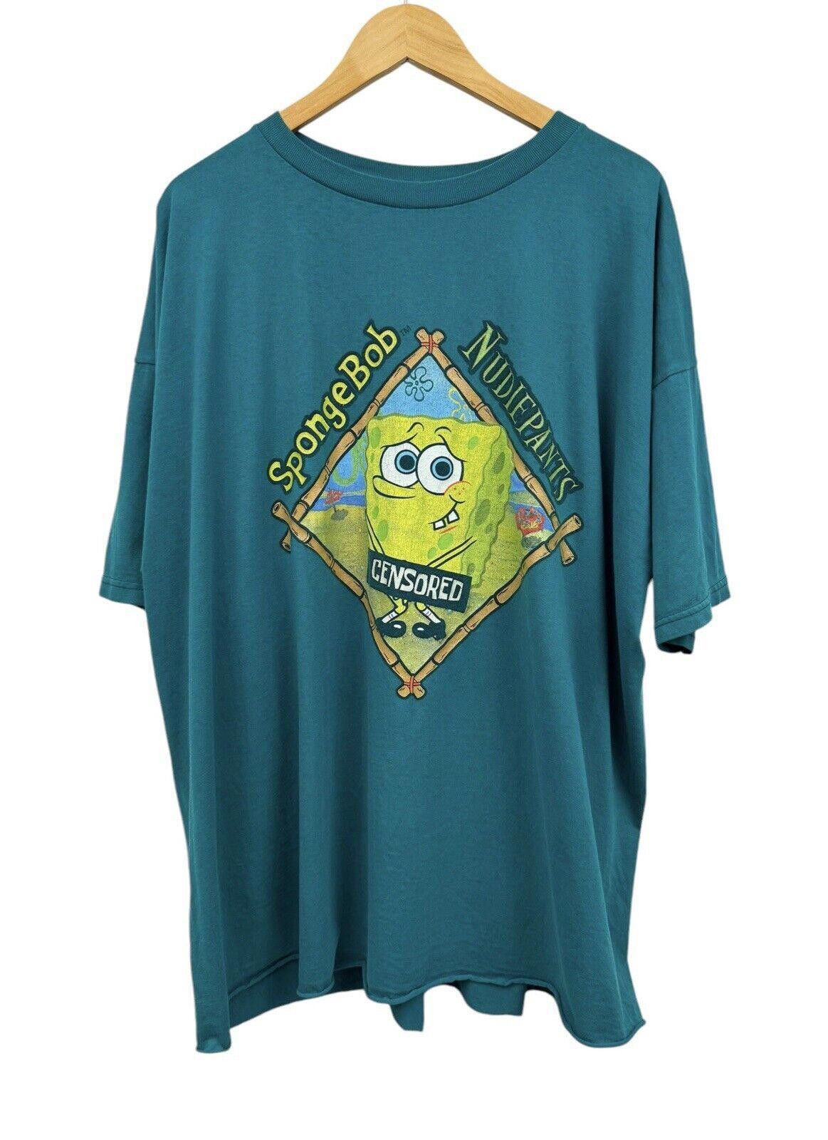 Nickelodeon Vintage 90s Spongebob Nudiepants Nickelodeon Shirt 3XL Size US XXL / EU 58 / 5 - 1 Thumbnail