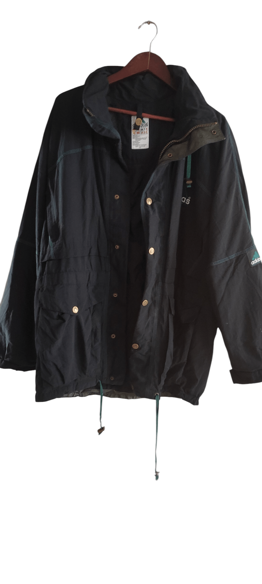 Adidas × Vintage 80s Adidas Equipment Fleece Lined Jacket Men's Hoodie Size US L / EU 52-54 / 3 - 5 Thumbnail