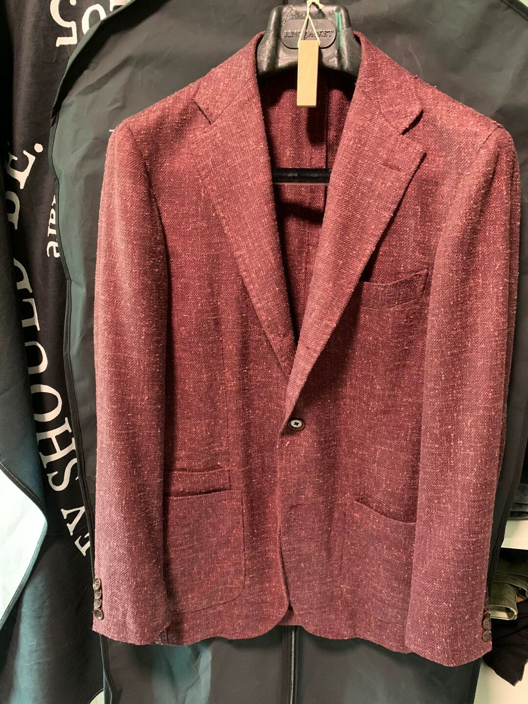Ring Jacket RING JACKET burgundy slim LORO PIANA wool blend blazer 48 Size 48R - 2 Thumbnail