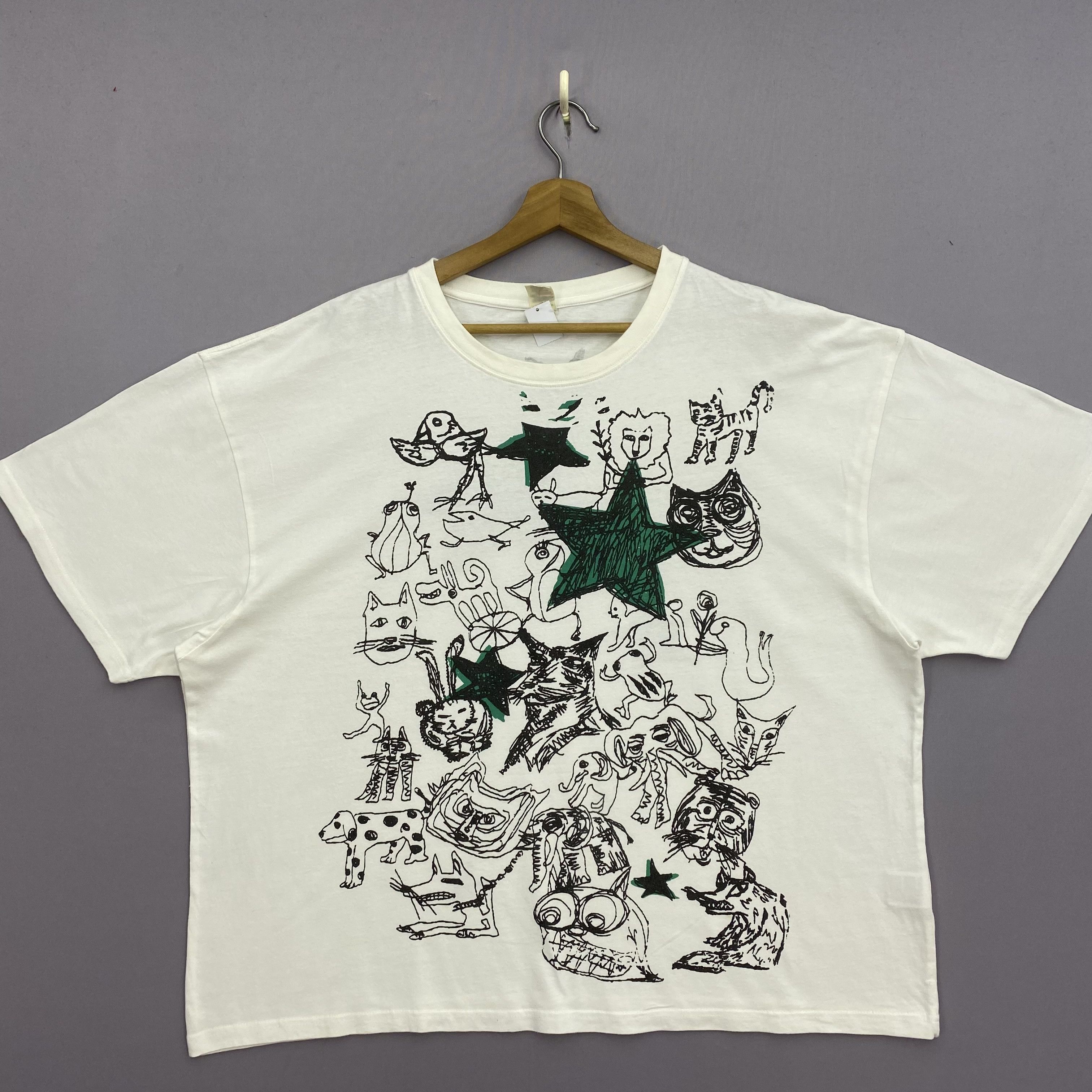 Japanese Brand × Vintage Vintage Y2K Japanese Arts T-Shirt Fuck Pop Art Crewneck Tee Size US XXL / EU 58 / 5 - 1 Thumbnail